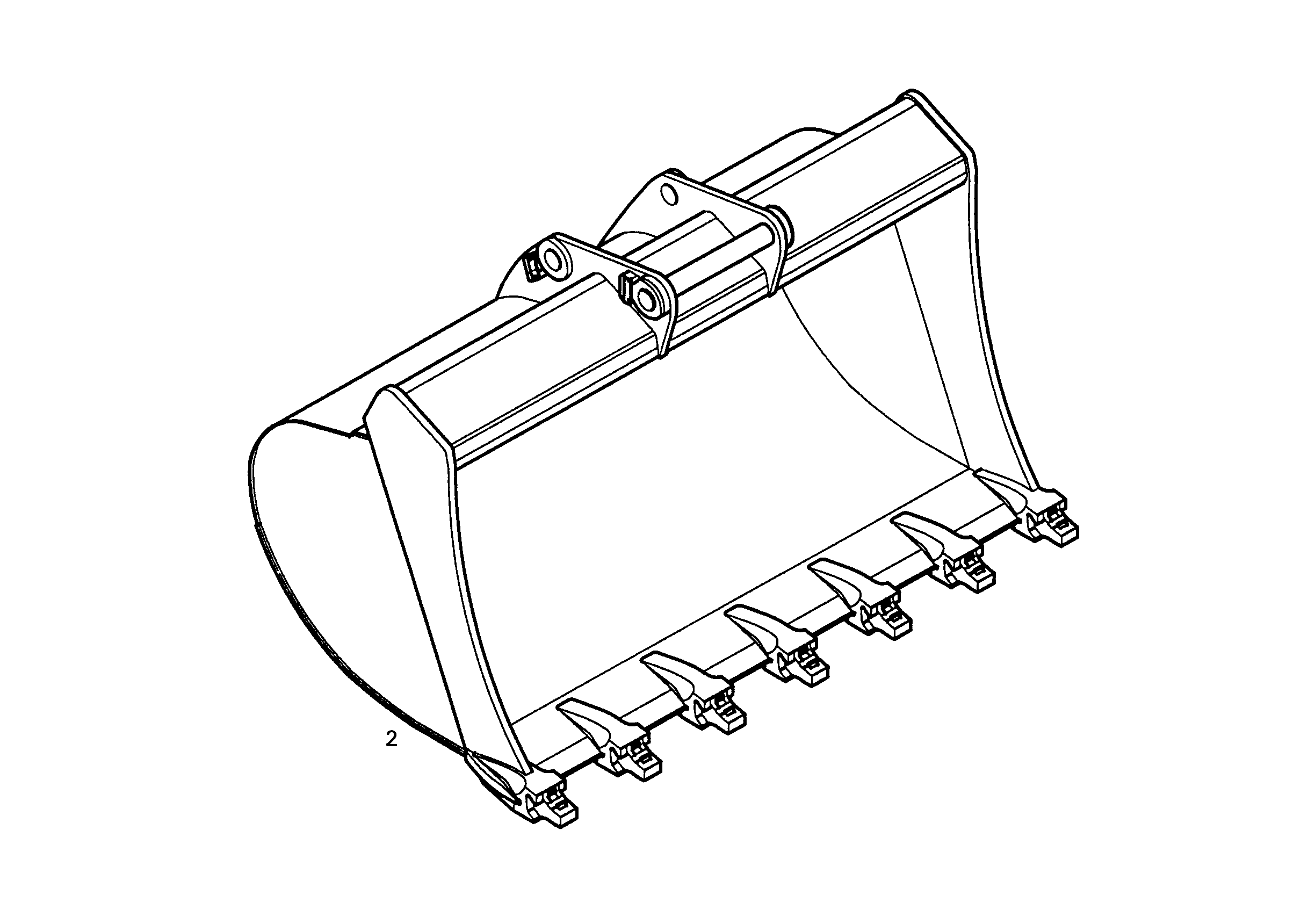 ЛОПАТА ОБРАТНАЯ 1700mm 2m³ 9689549 LIEBHERR