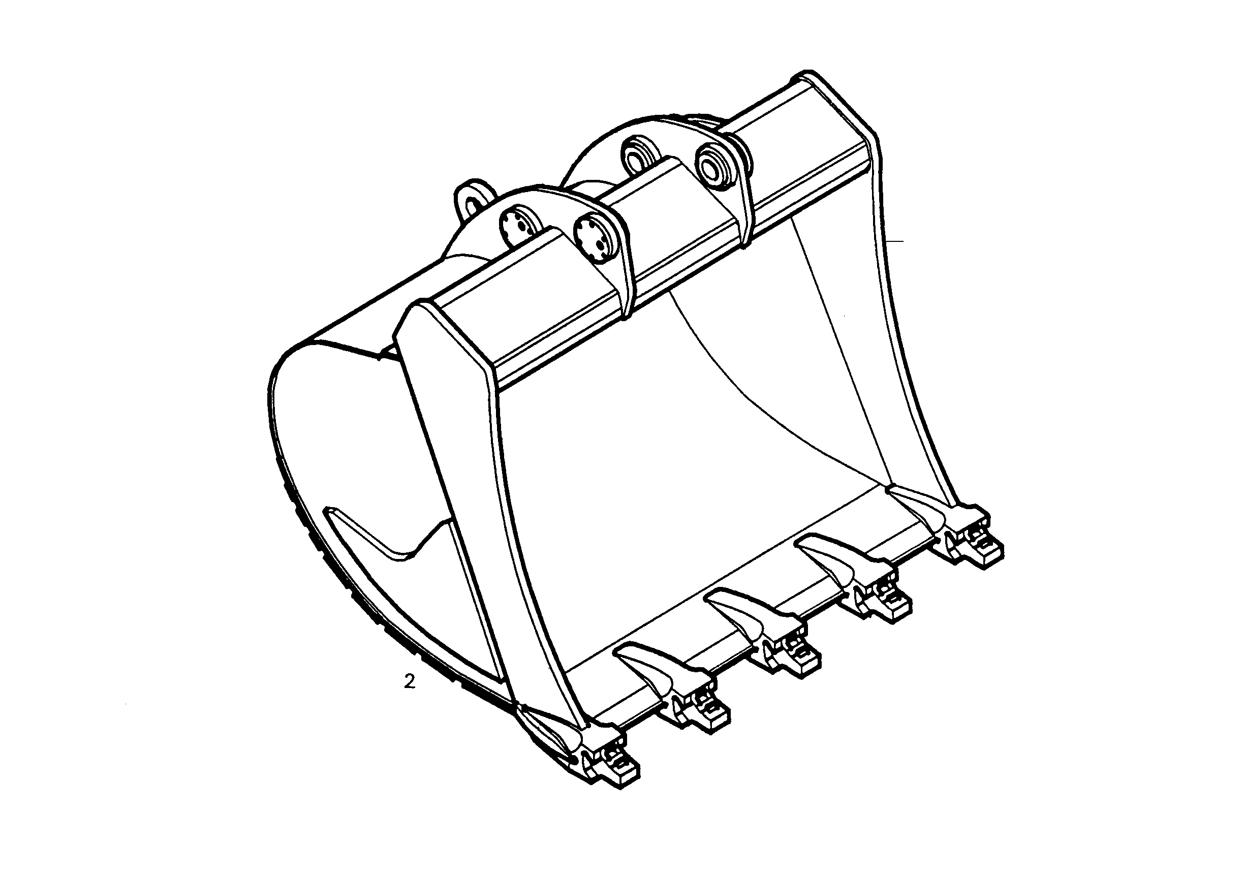 ЛОПАТА ОБРАТНАЯ HD 1250mm 1m³ 9395232 LIEBHERR
