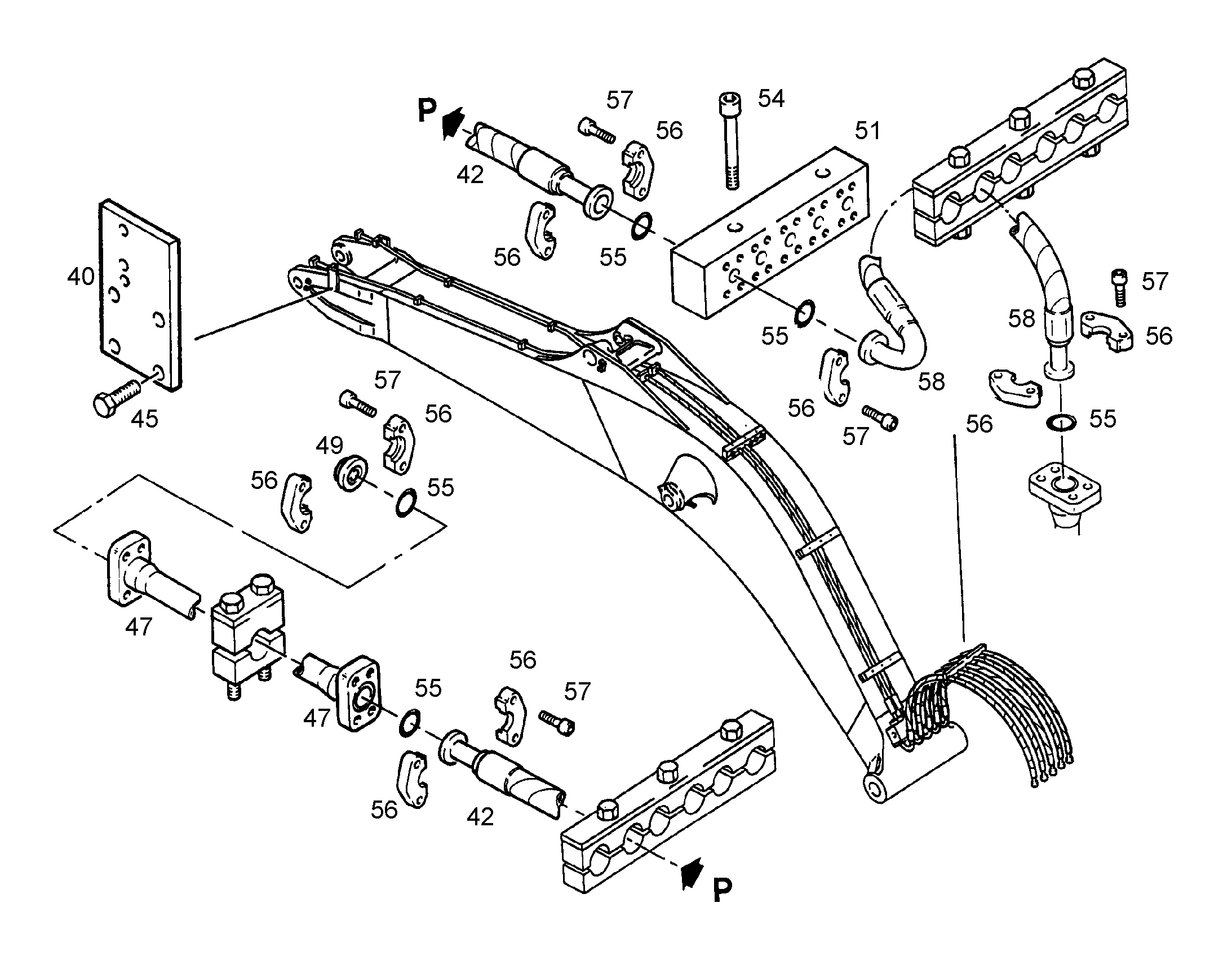 ПРОВОДКА МОНТАЖ AHS 9697780 LIEBHERR