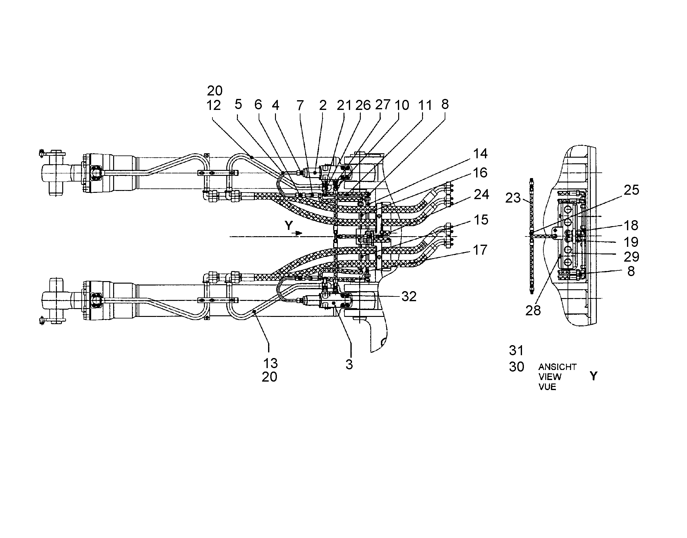 ШЛАНГ 6X320 5616386 LIEBHERR