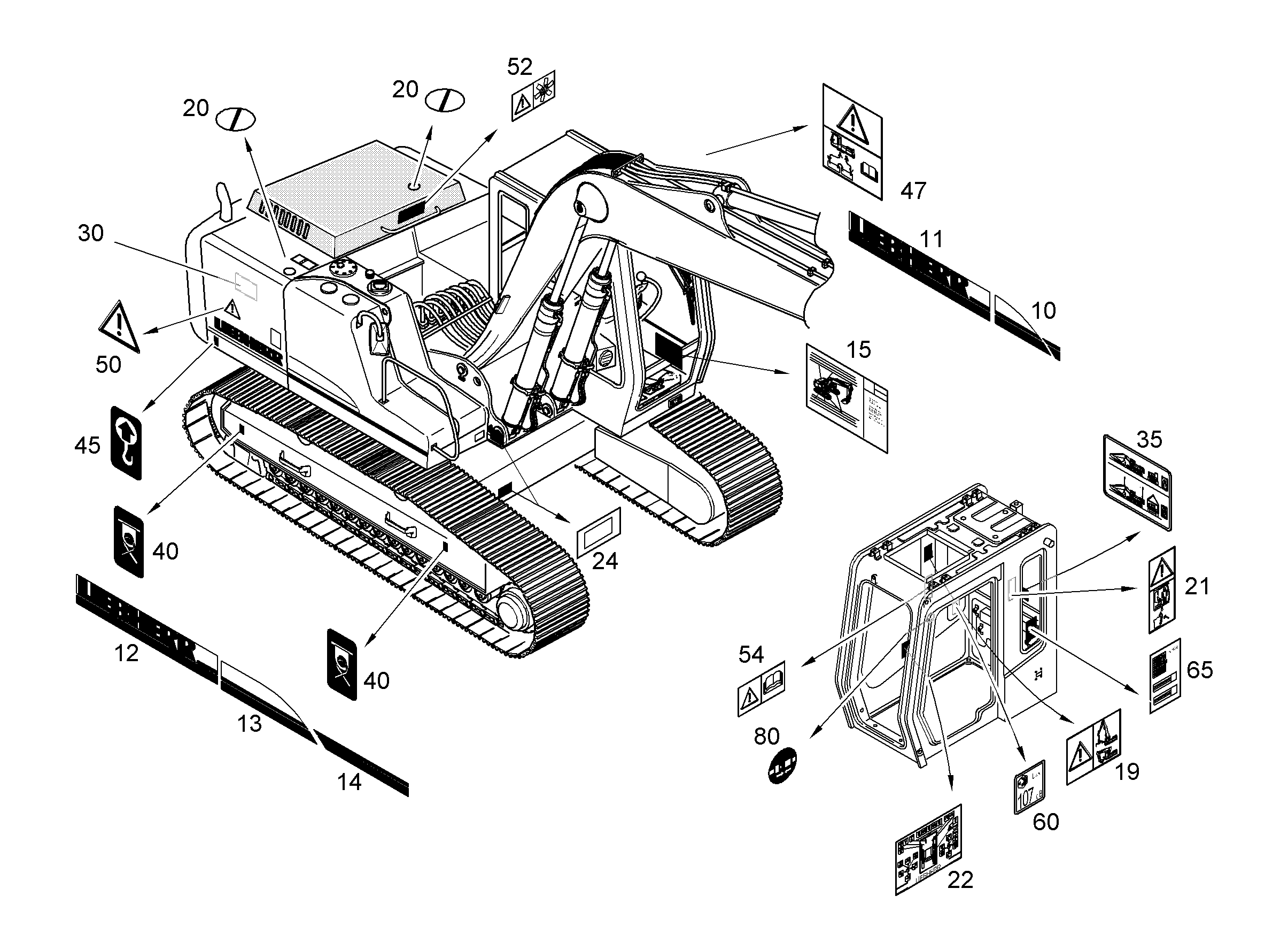 НАКЛЕЙКА 9895034 LIEBHERR
