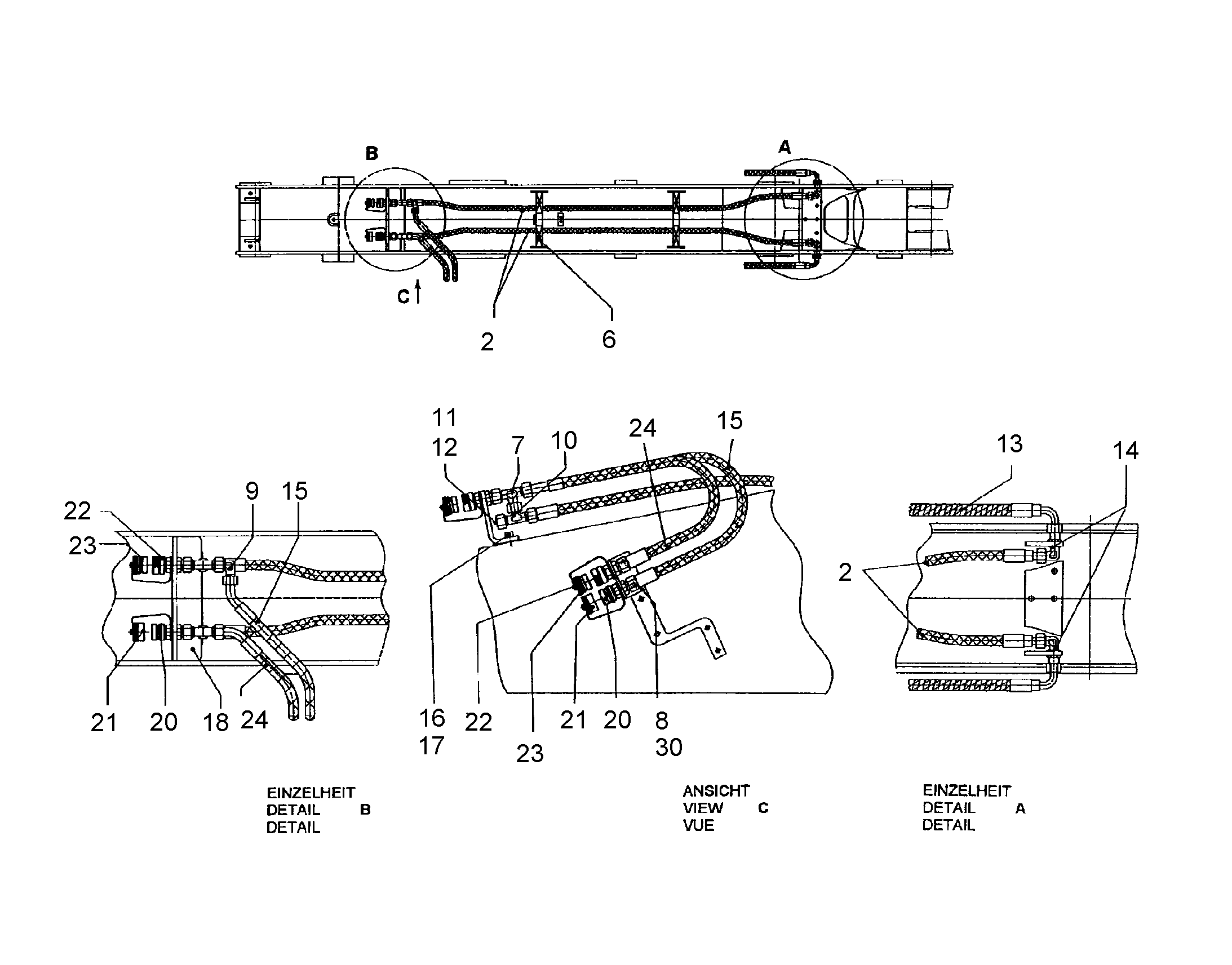 ПРОВОДКА ПРИВОД ГРЕЙФЕРА 9864490 LIEBHERR