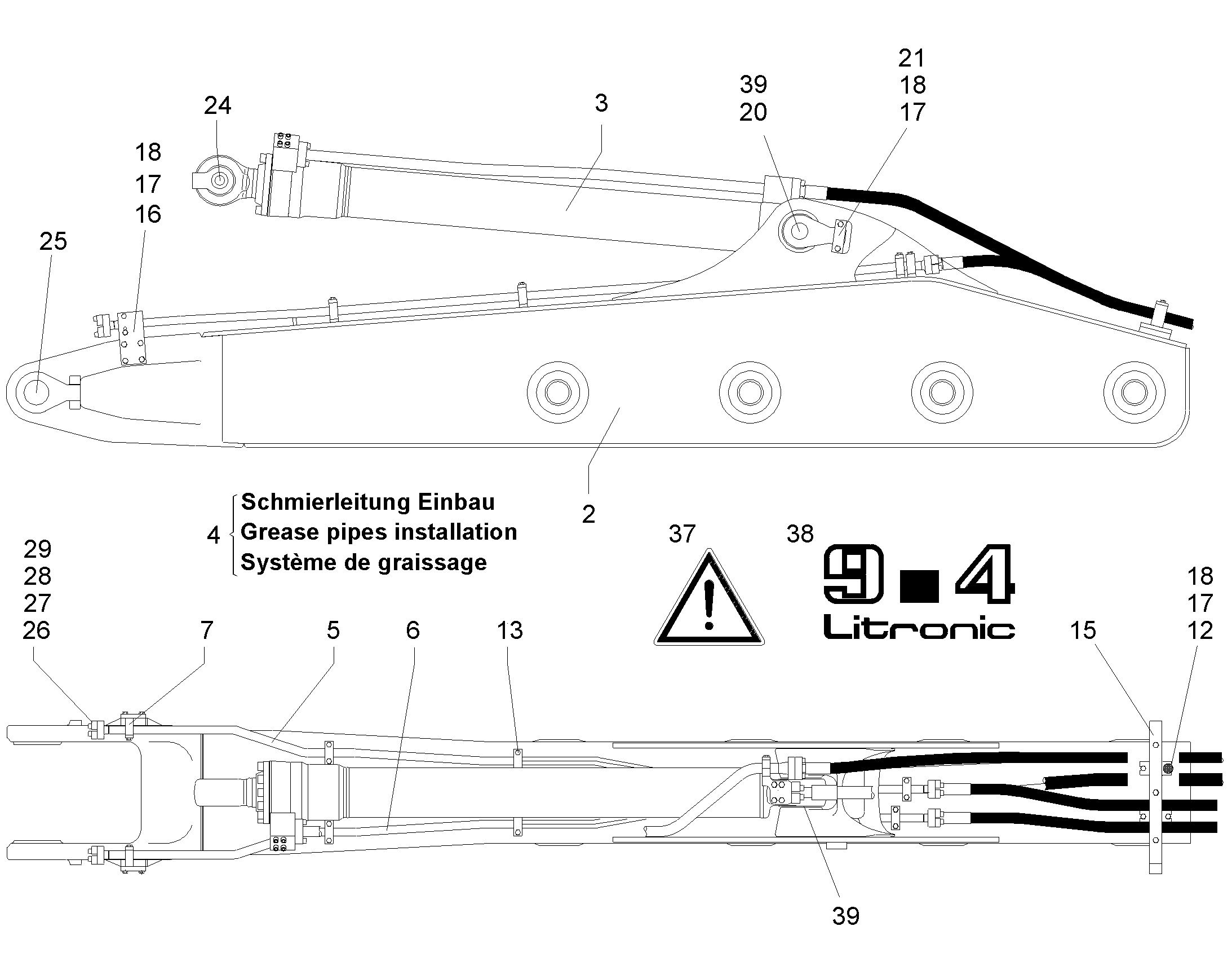 СМАЗОЧНЫЕ ЛИНИИ УСТАНОВКА 9894442 LIEBHERR