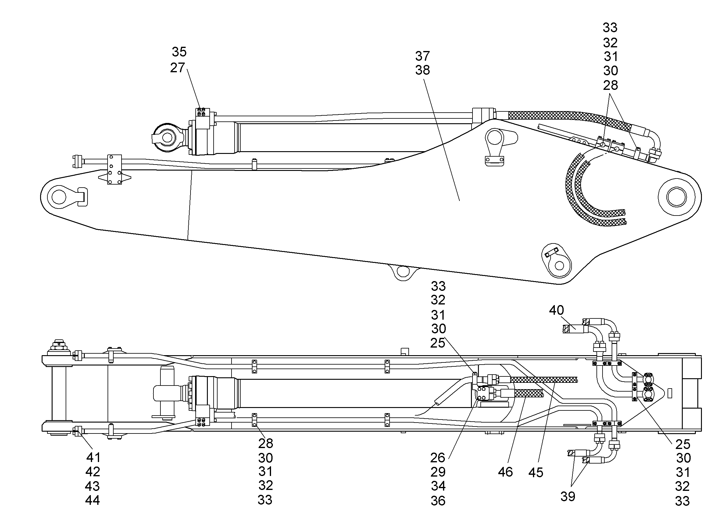 ПРОВОДКА МОНТАЖ AHS 9837905 LIEBHERR