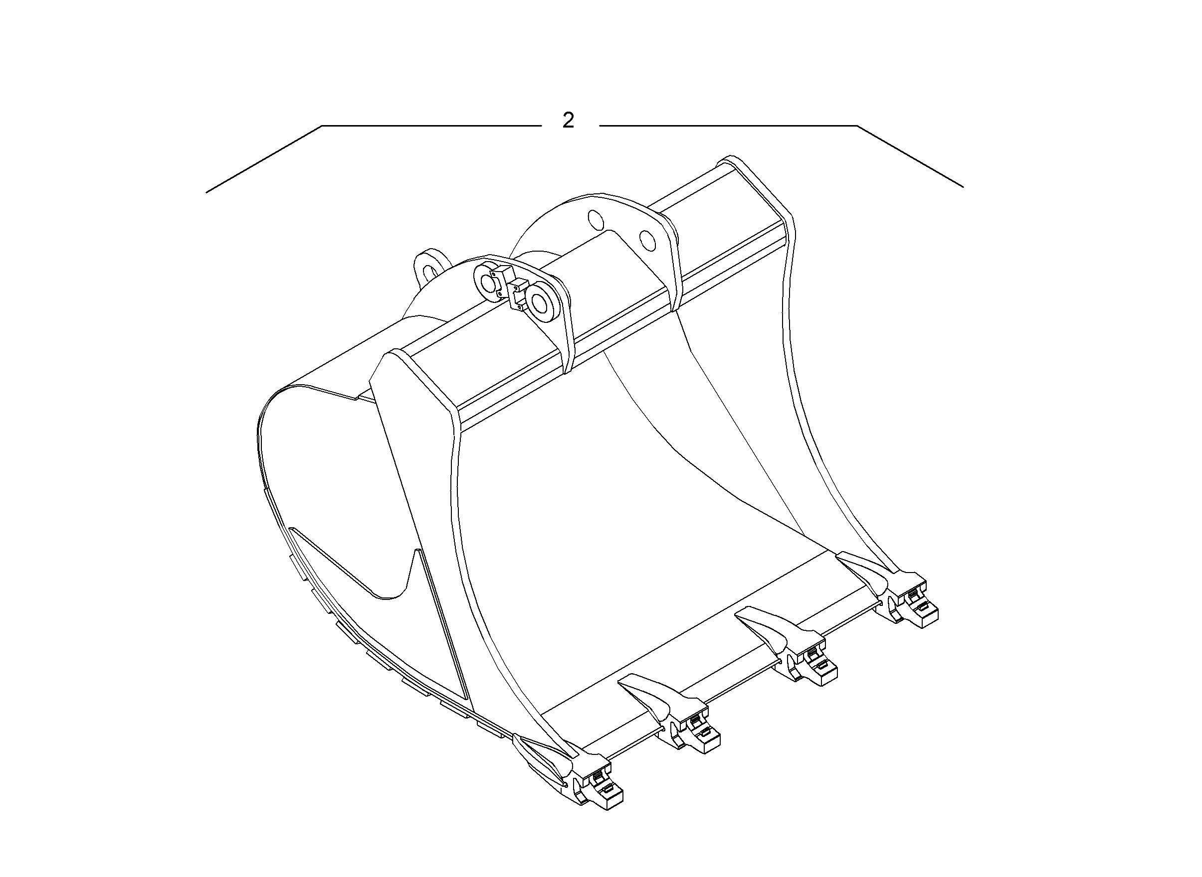 ЛОПАТА ОБРАТНАЯ HDL 1250mm 1m³ 9809519 LIEBHERR