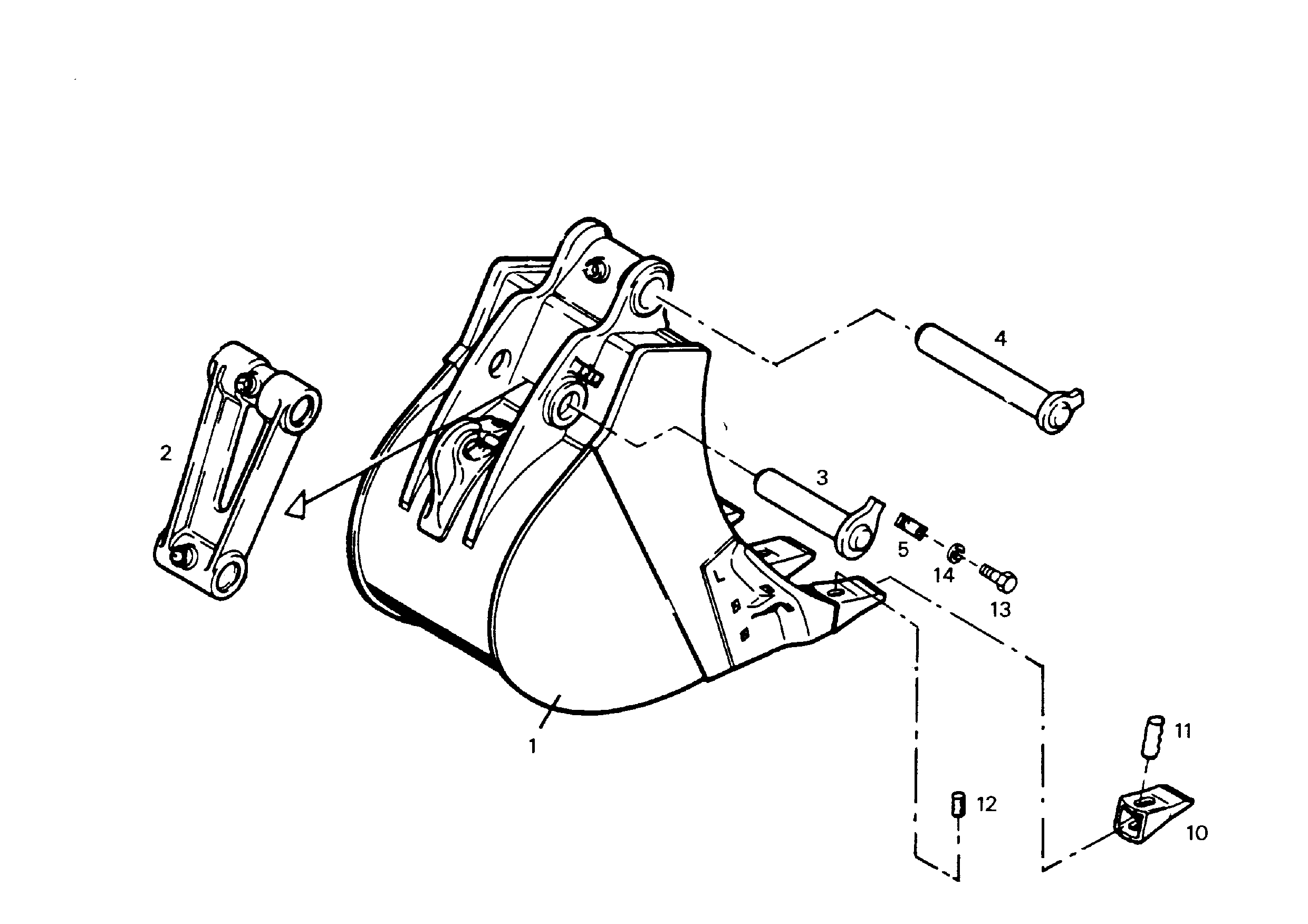 ЛОПАТА ОБРАТНАЯ 650mm 0,5m³ 9164621 LIEBHERR