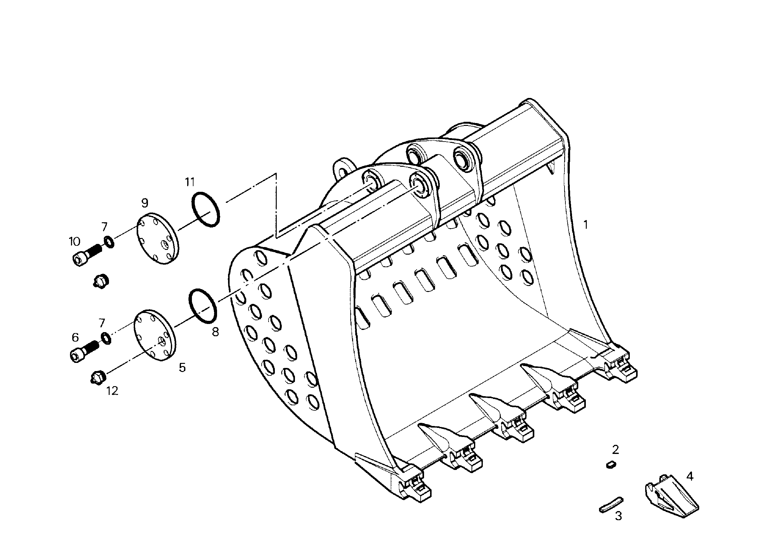 ЛОПАТА ОБРАТНАЯ 9374709 LIEBHERR