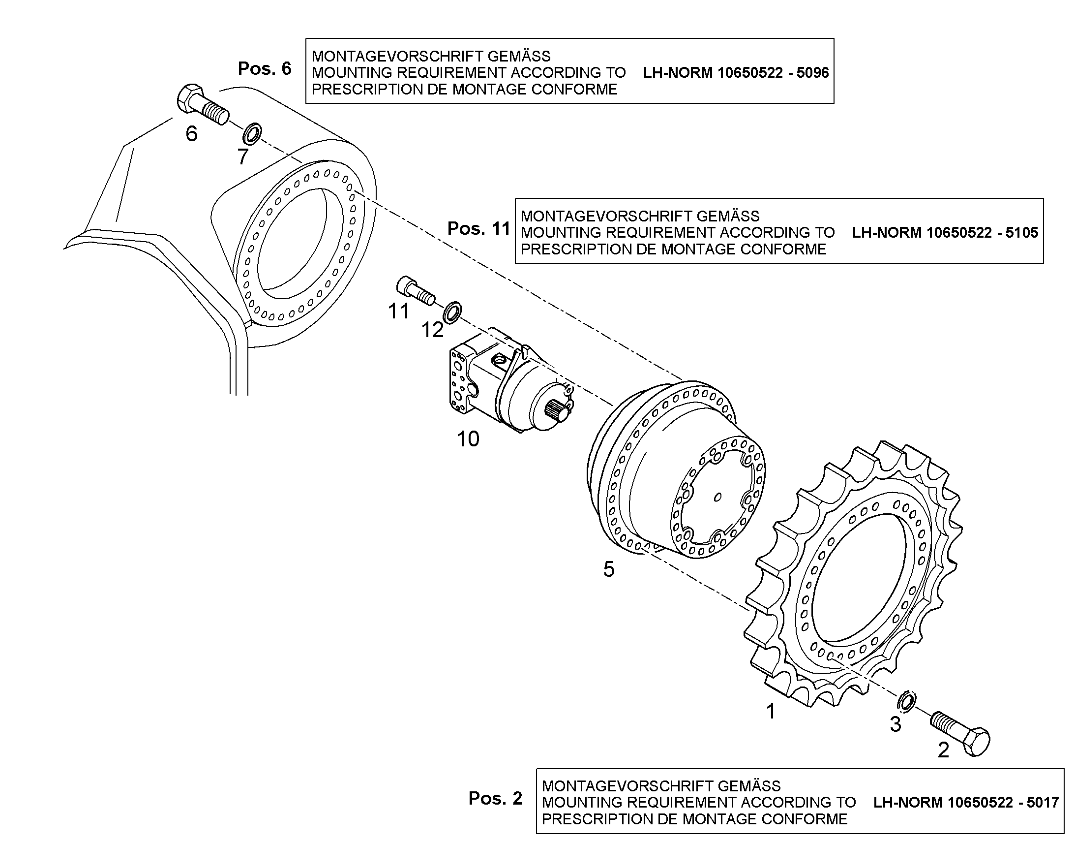 РЕДУКТОР ХОДОВОЙ (ВОССТ.) FAT 400P063 968744174 LIEBHERR