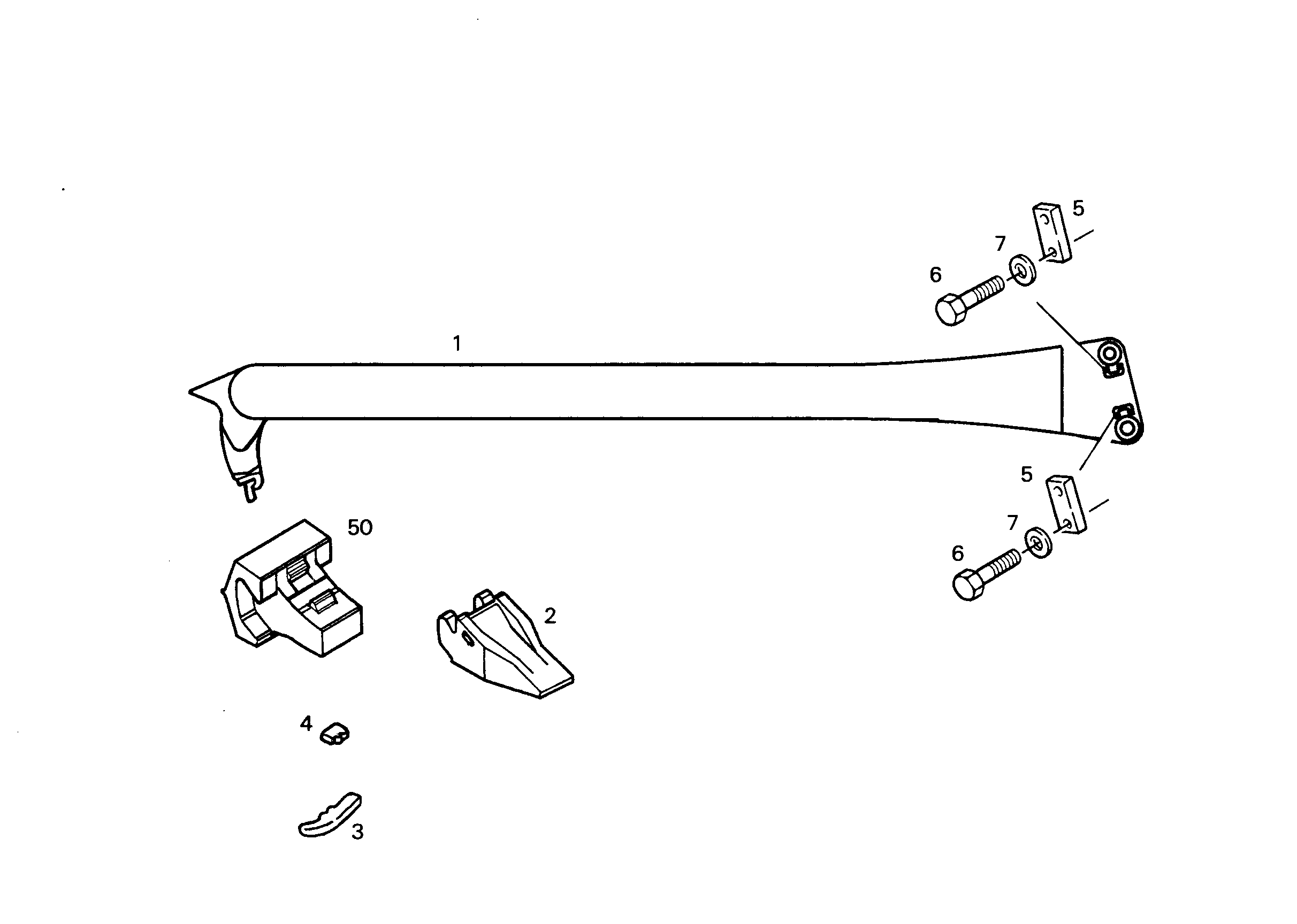 СТЕРЖЕНЬ ДЛЯ СНОСА 5500mm 0m³ 9755983 LIEBHERR