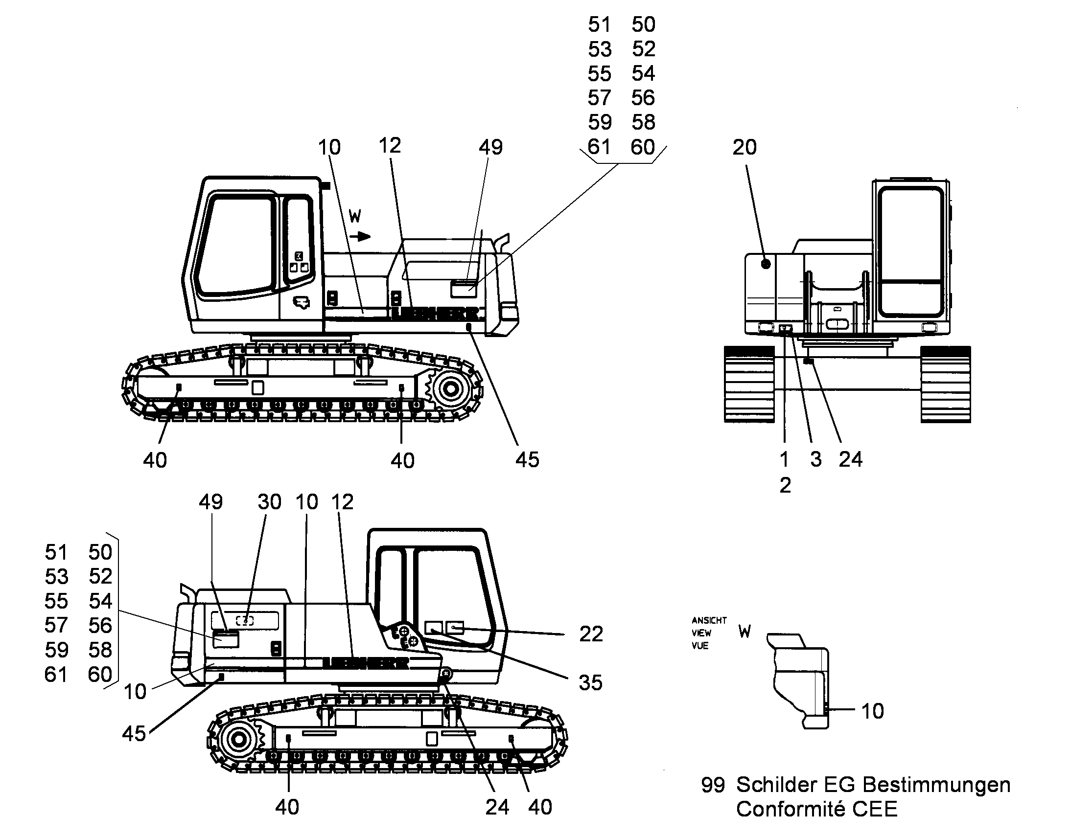 ТАБЛИЧКИ НЕМЕЦКИЙ 9392425 LIEBHERR