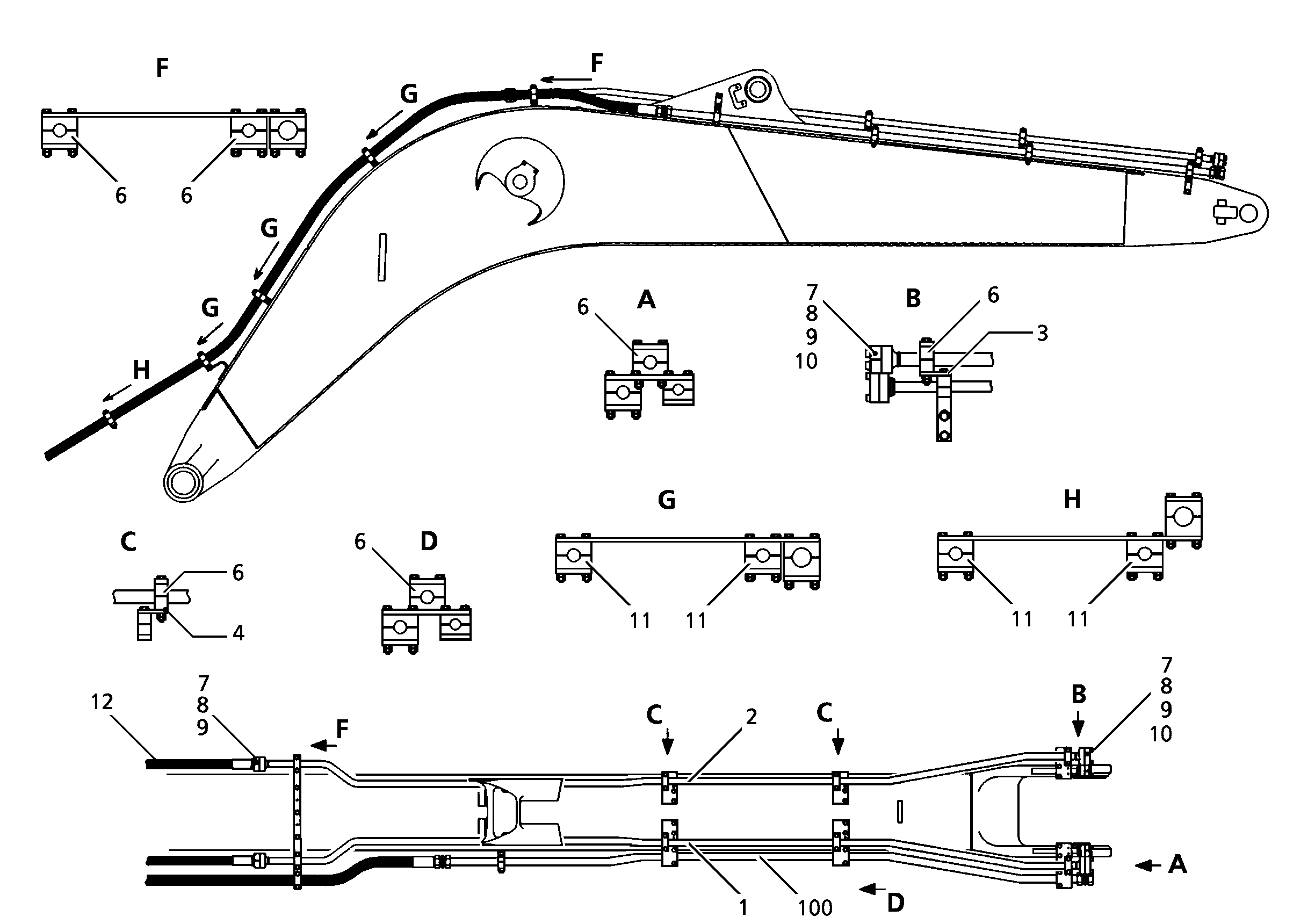 ЛИНИЯ ДОПОЛНИТЕЛЬНАЯ ОБР.ПРАВ. 9768828 LIEBHERR