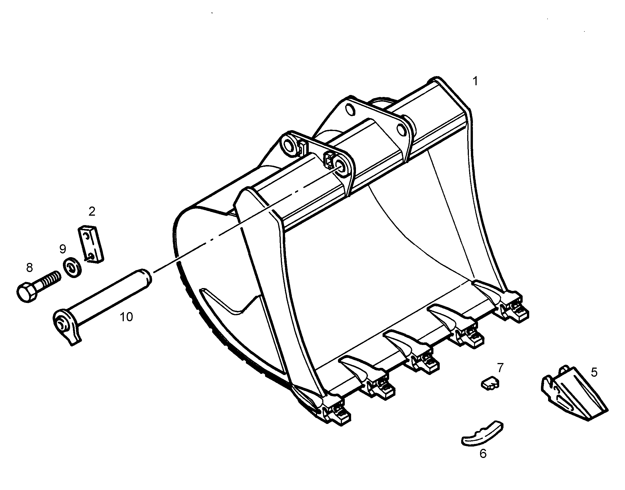 ЛОПАТА ОБРАТНАЯ HDL 1250mm 1m³ 9681328 LIEBHERR