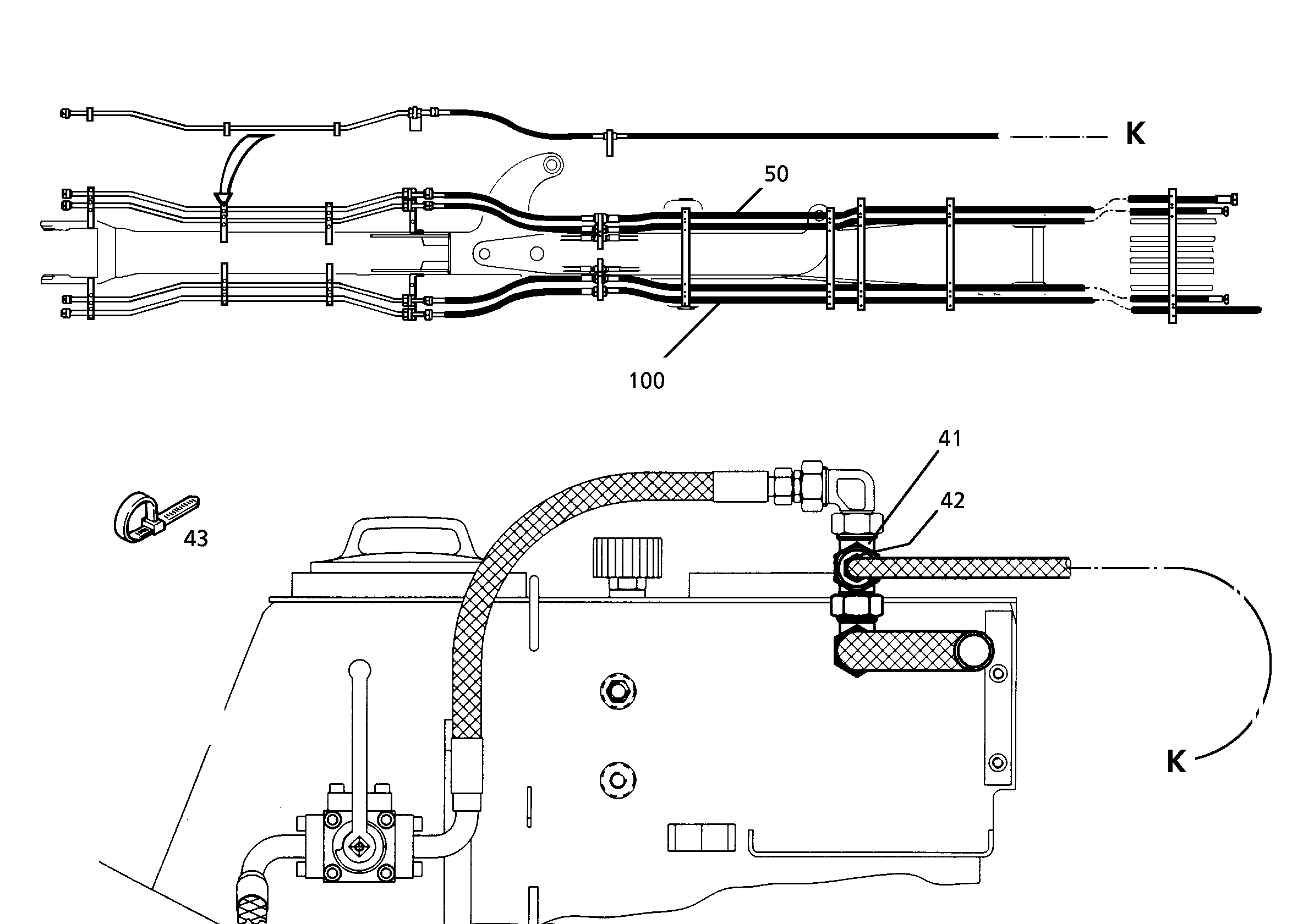 ЛИНИЯ ДОПОЛНИТЕЛЬНАЯ СПРАВА 9682024 LIEBHERR