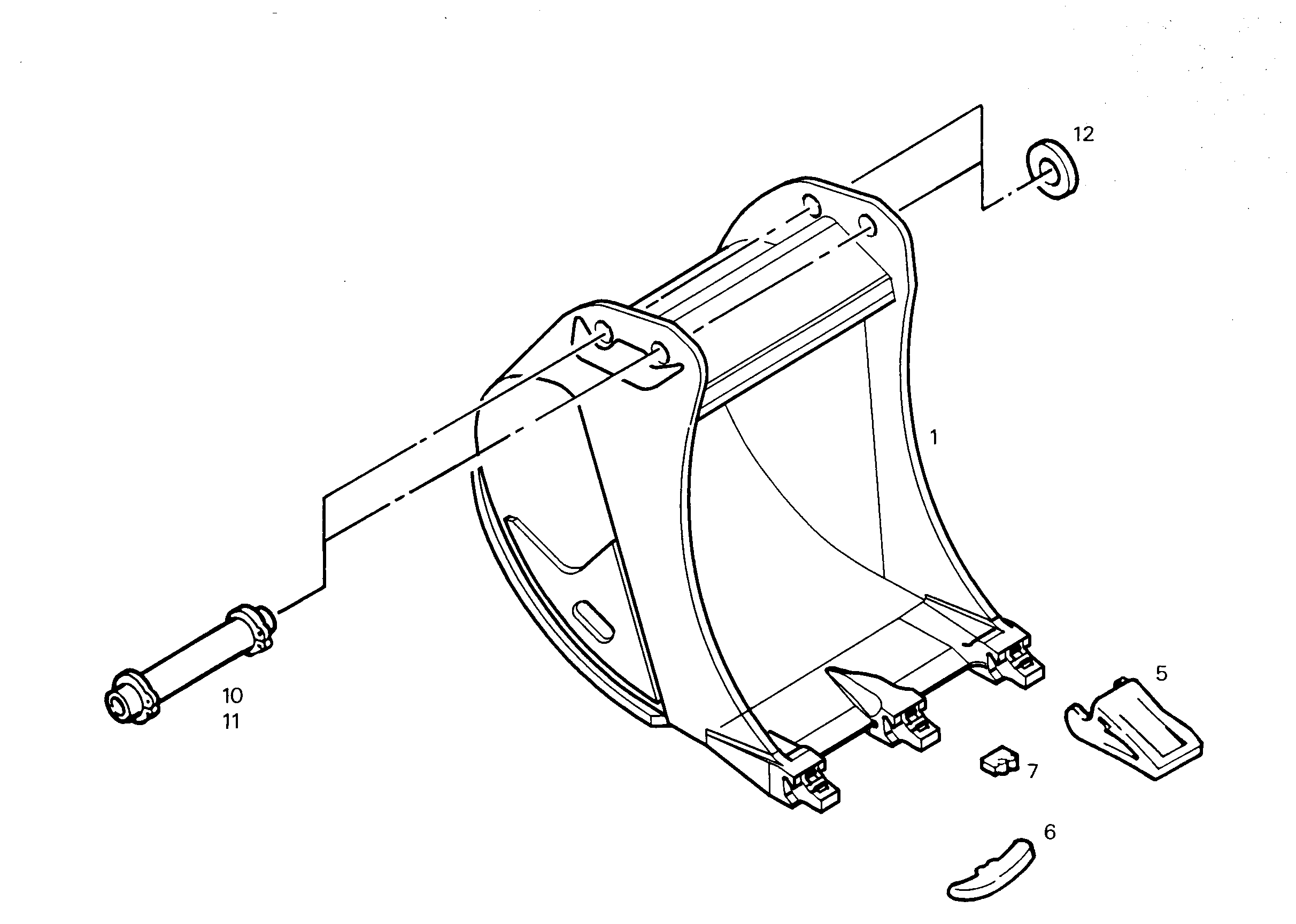 ЛОПАТА ОБРАТНАЯ HD 650mm 0,38m³ 9683417 LIEBHERR