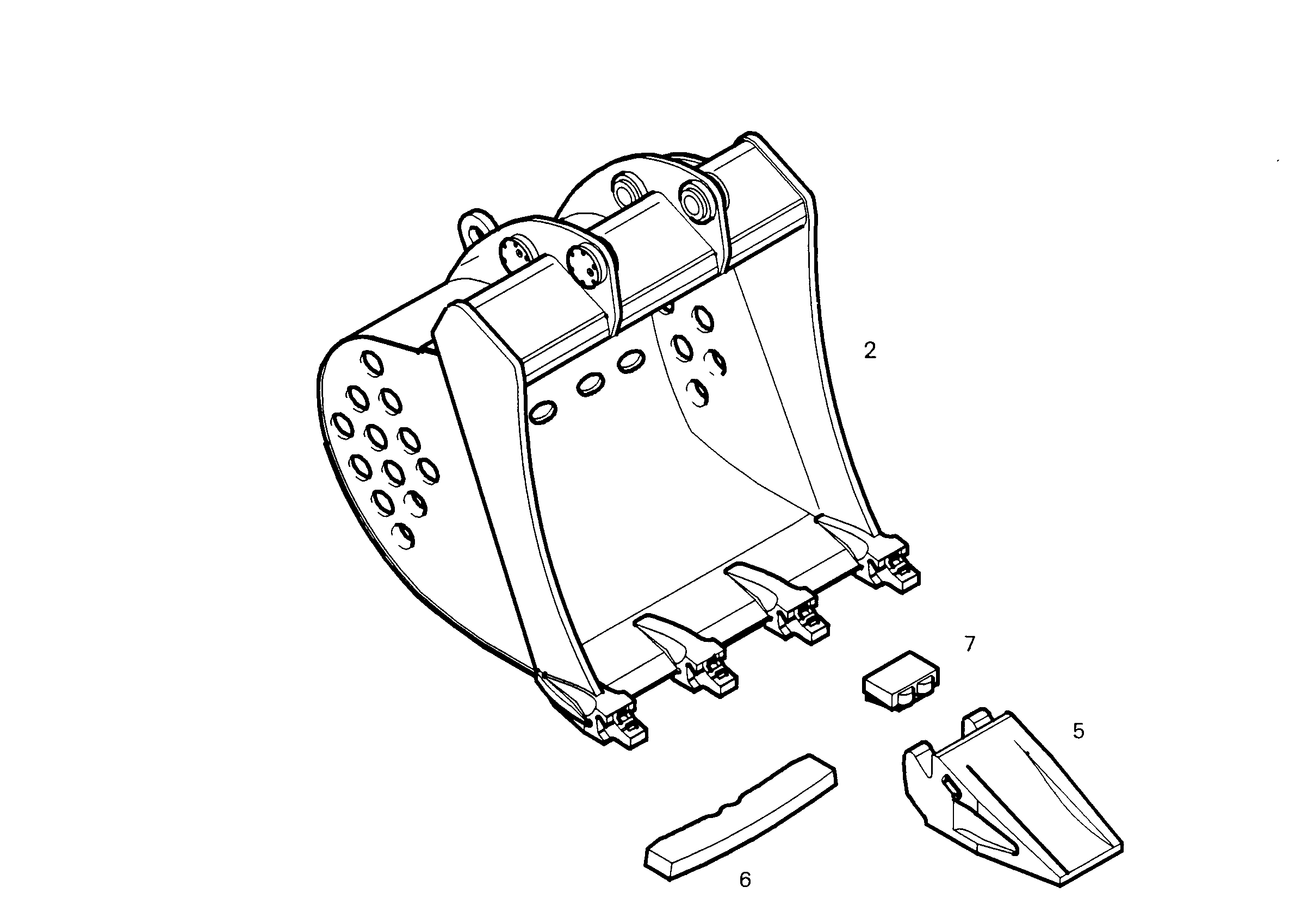 ЛОПАТА ОБРАТНАЯ УПЛОТНЕН 1050mm 0,8m³ 9686722 LIEBHERR