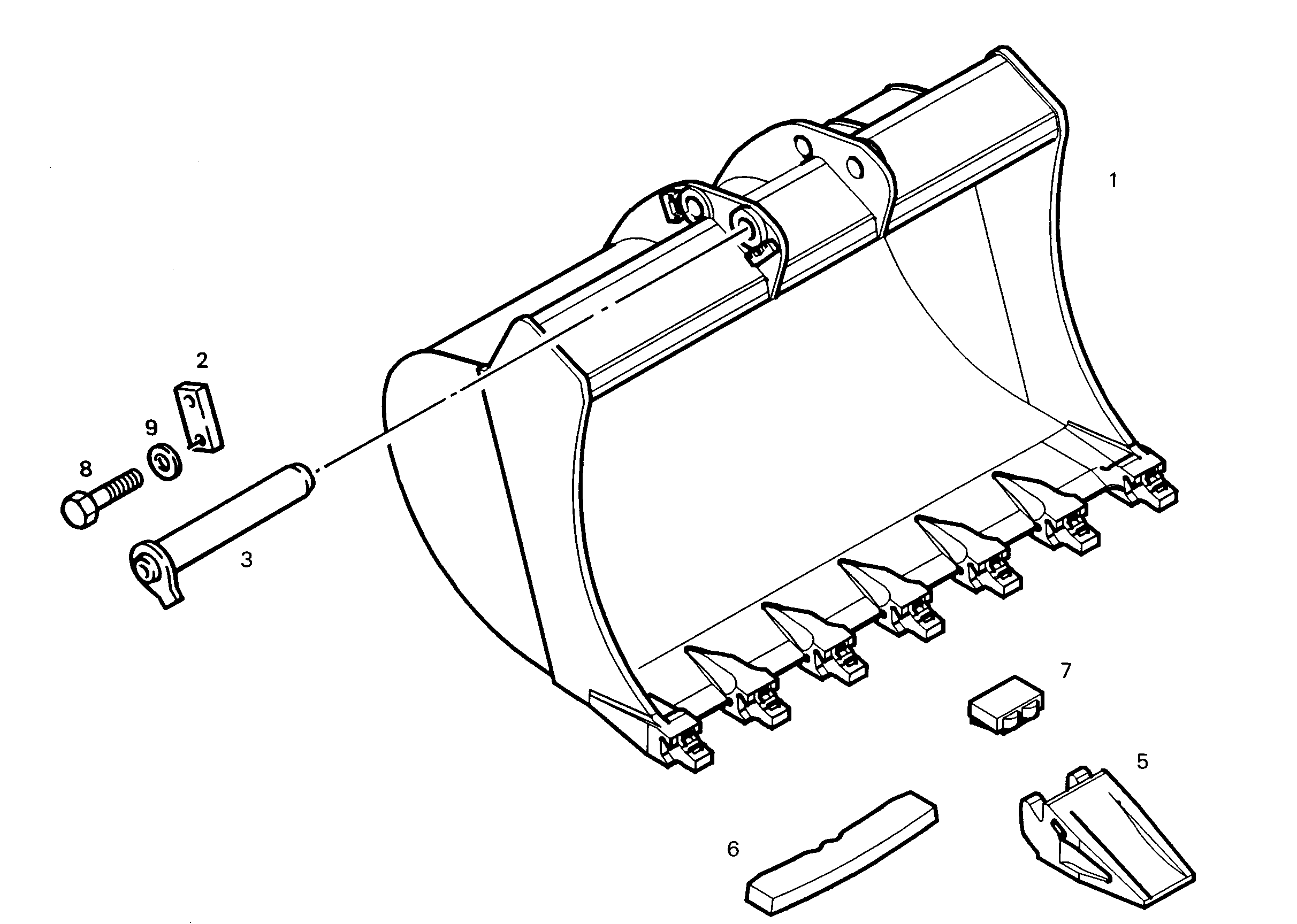 ЛОПАТА ОБРАТНАЯ 1800mm 2m³ 9685416 LIEBHERR