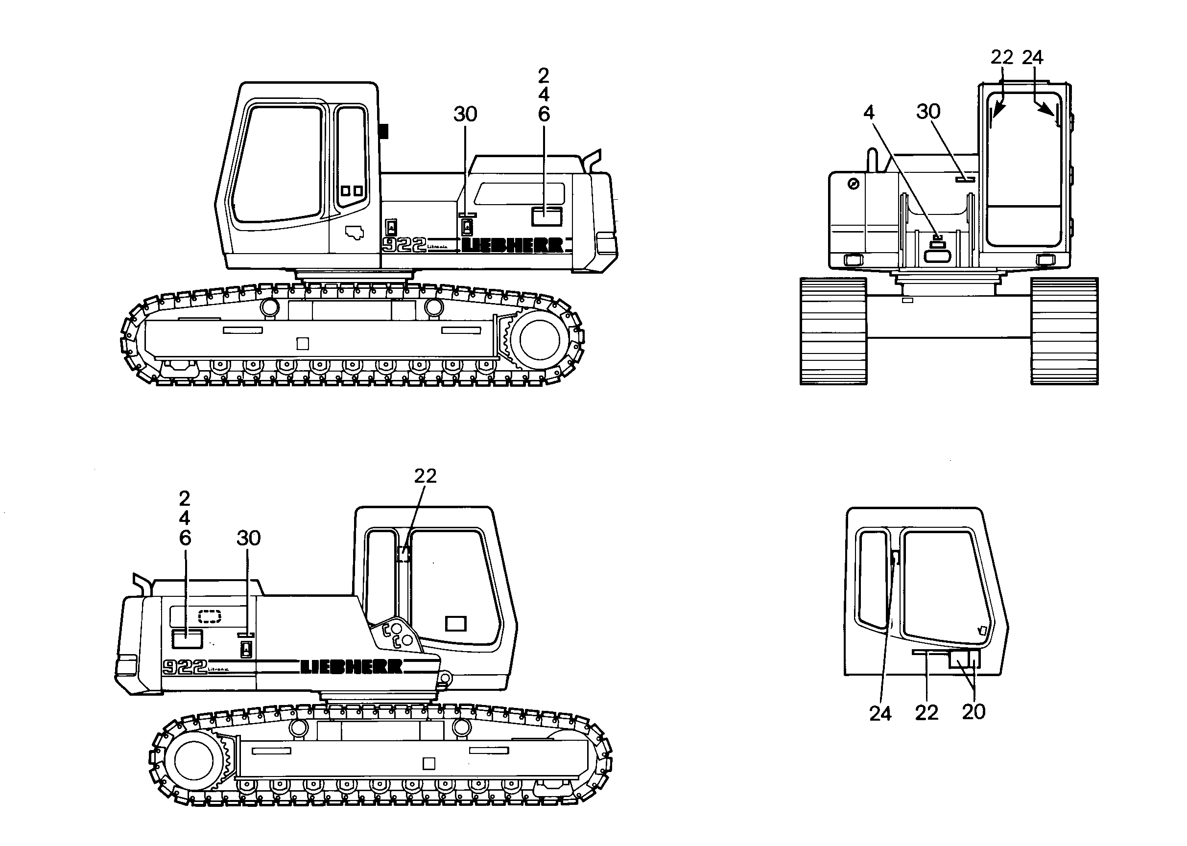 ПЛАН СМАЗКИ R 922 LI 290mmX200mm 7369014 LIEBHERR