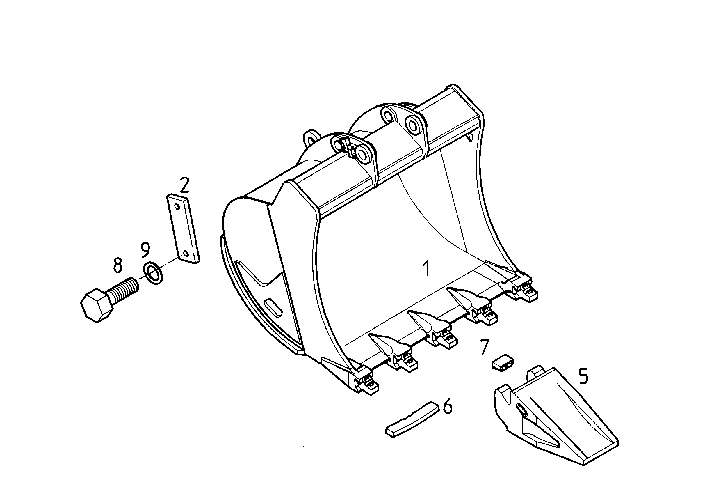 ЛОПАТА ОБРАТНАЯ HDL 1400mm 1,2m³ 9765447 LIEBHERR