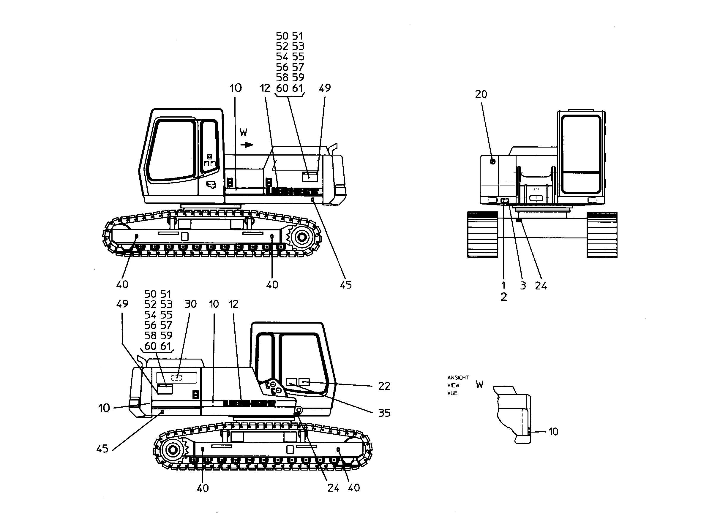 ТАБЛИЧКИ МАРКИРОВКА 9757755 LIEBHERR