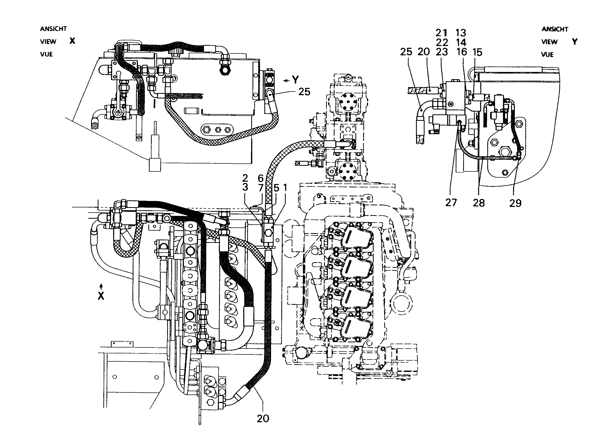 ШЛАНГ 20X1350 7405454 LIEBHERR