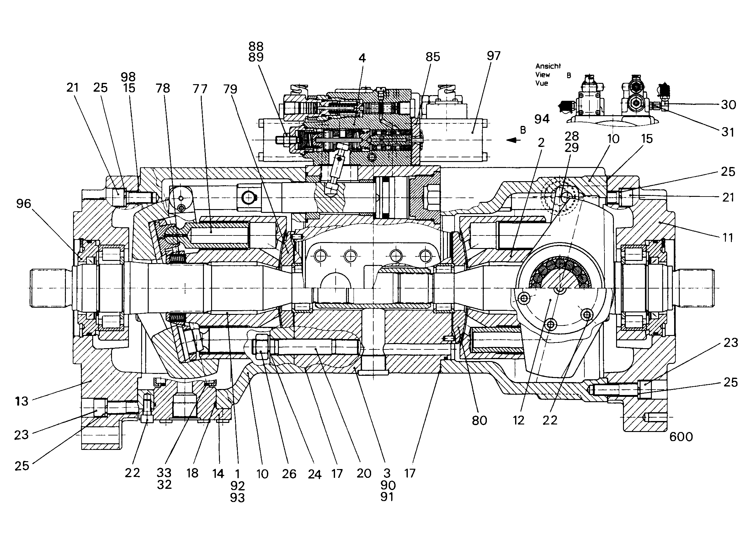 РЕМК-Т - ЦИЛИНДР+ПАНЕЛЬ УПР. NG 140 RECHTS 9880583 LIEBHERR