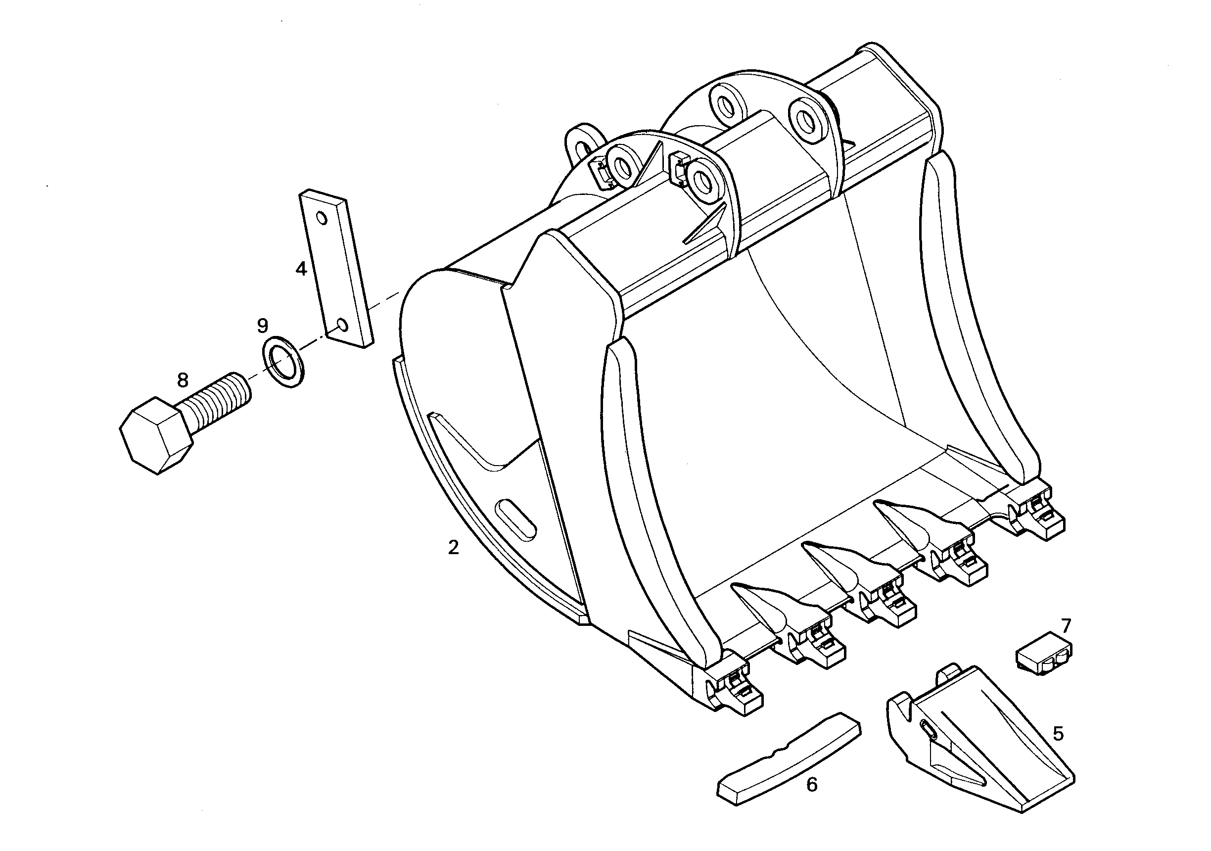 ЛОПАТА ОБРАТНАЯ HD 9696456 LIEBHERR