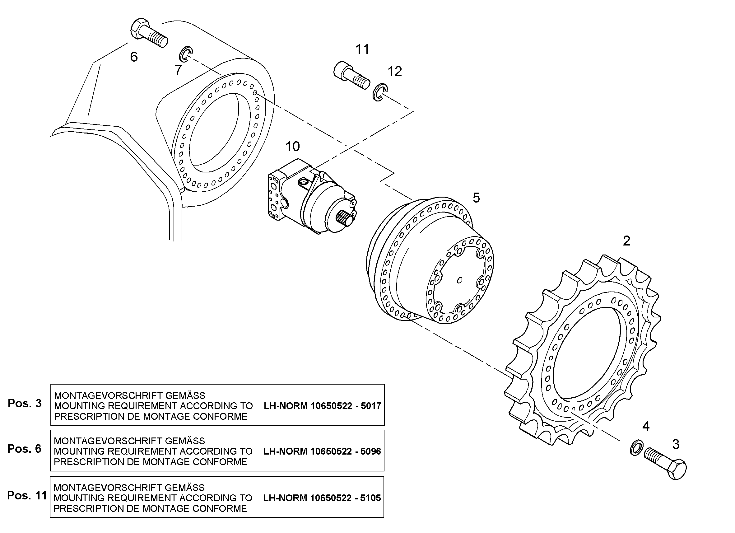 РЕДУКТОР ХОДОВОЙ (ВОССТ.) FAT 400P073 968744374 LIEBHERR