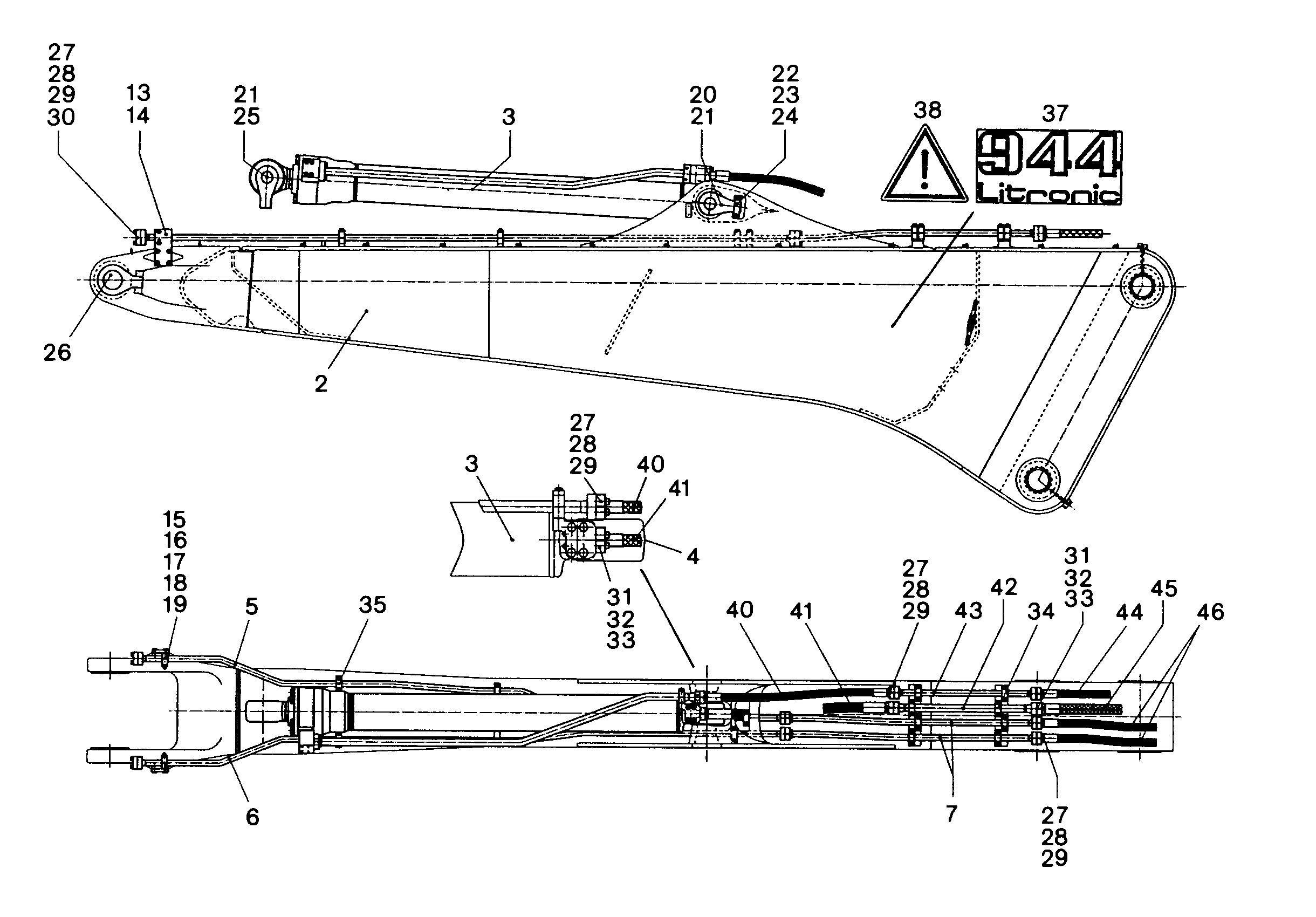 ПРОВОДКА МОНТАЖ AHS 9837633 LIEBHERR