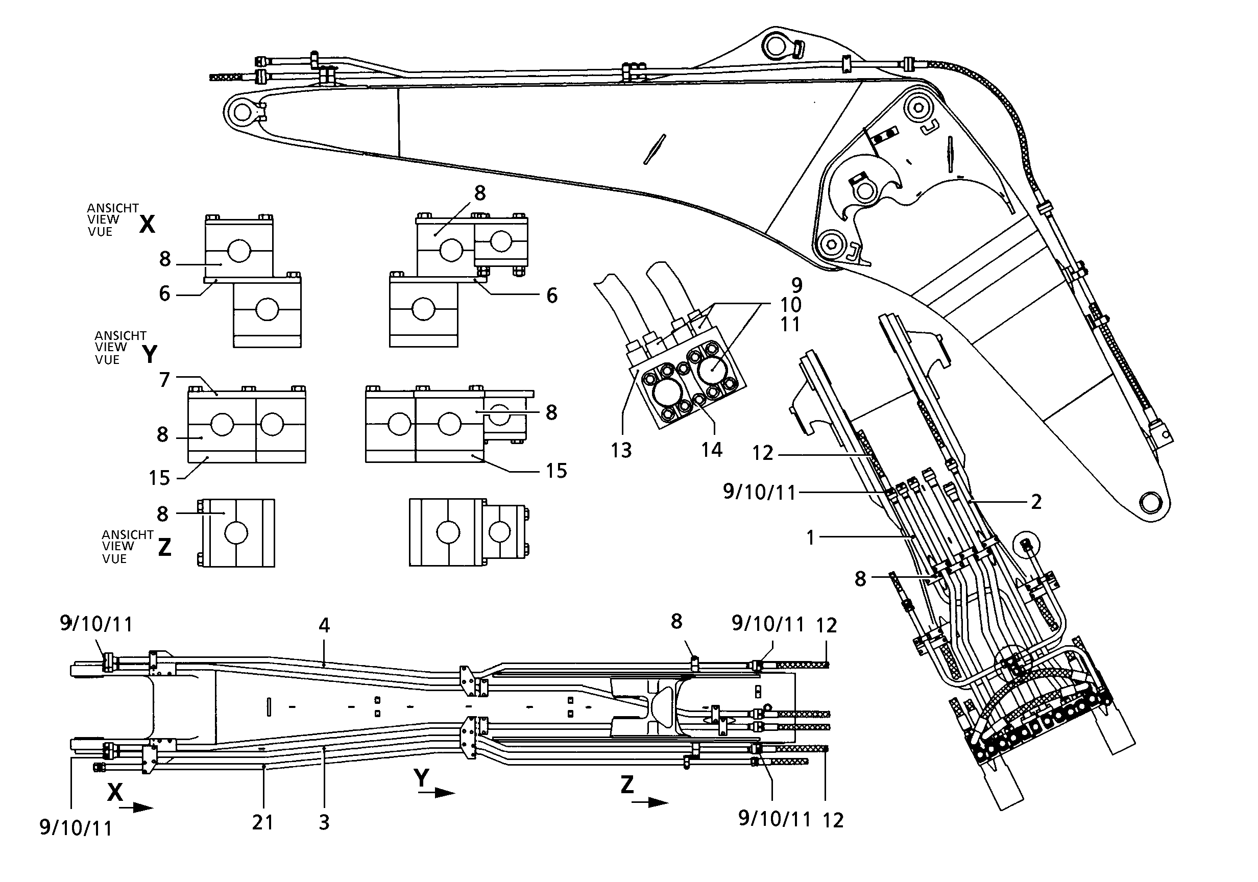 ЛИНИЯ ДОПОЛНИТЕЛЬНАЯ ОБР. ЛЕВ. 9686659 LIEBHERR