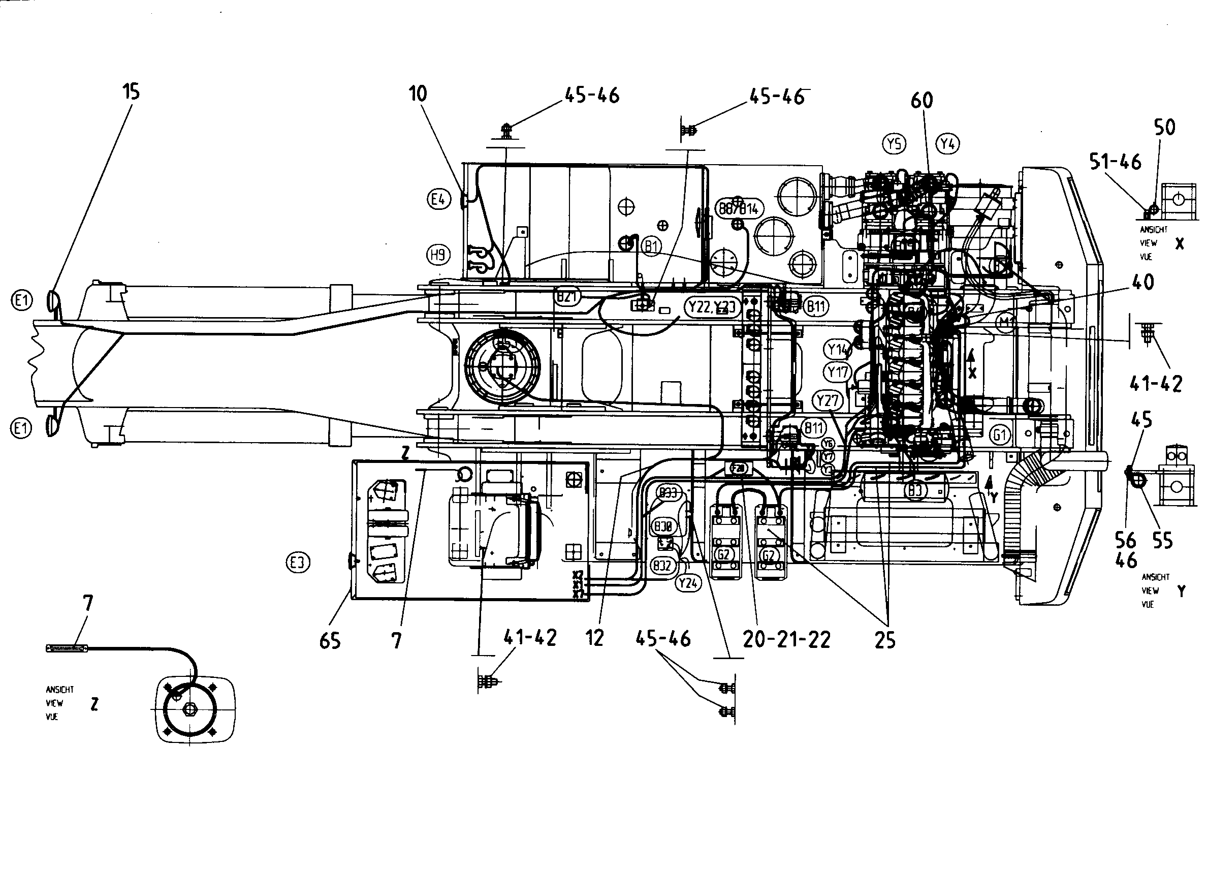 КОМПЛ. ПРОВОДОВ ПОВ. ПЛАТФ. 9687309 LIEBHERR