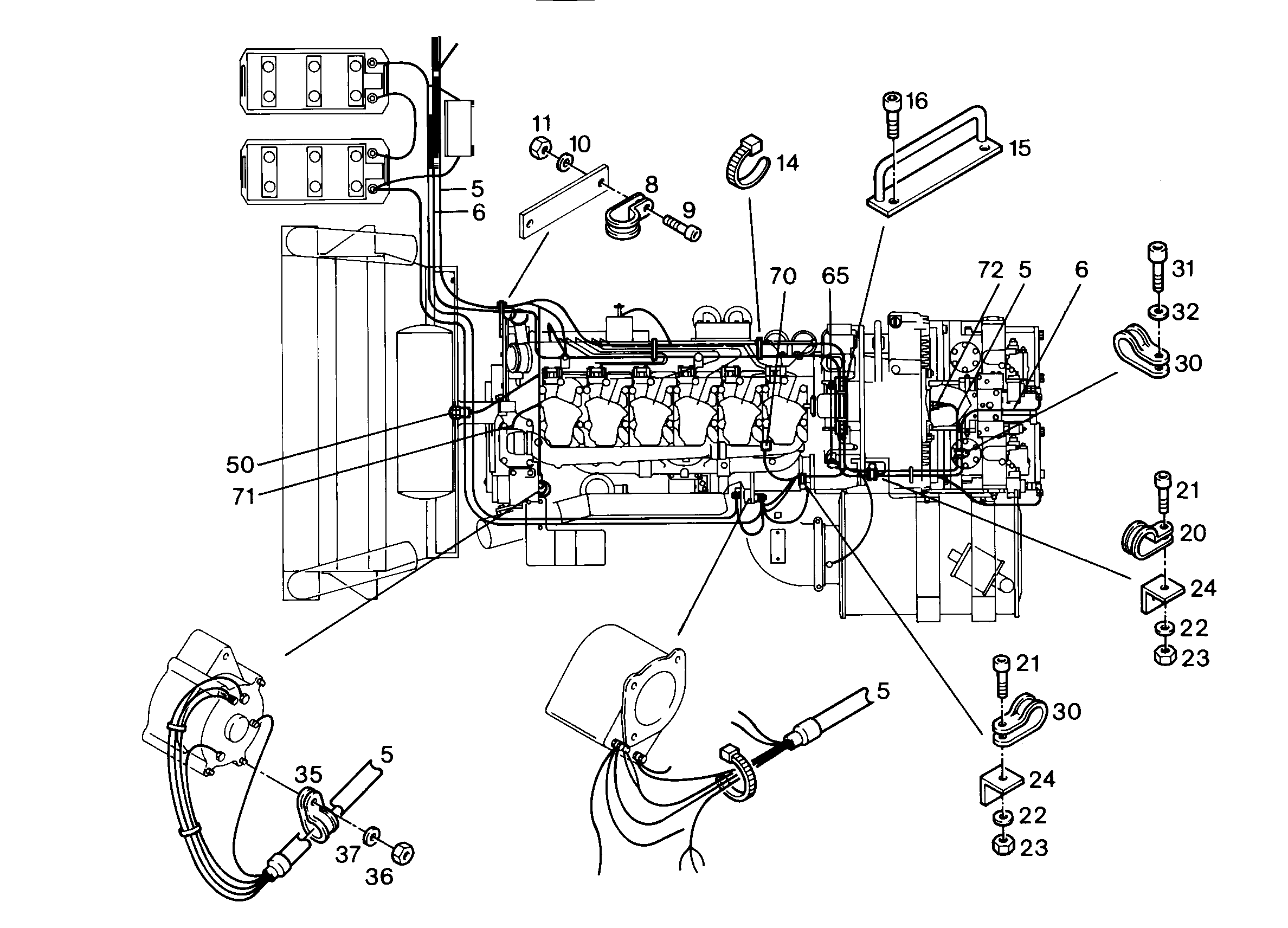 ЖГУТ КАБЕЛЕЙ ДВИГАТЕЛЬ 9687300 LIEBHERR