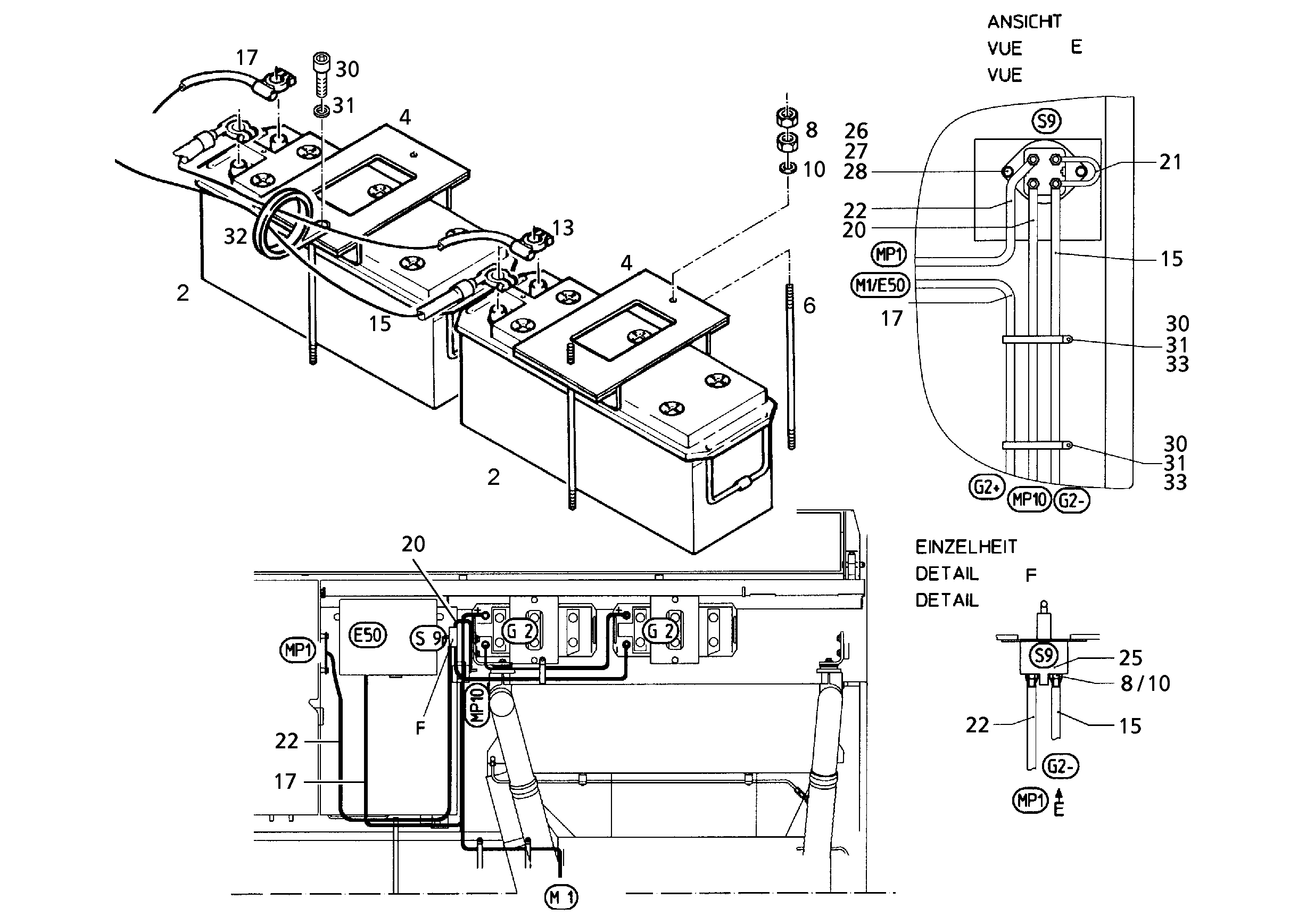 КАБЕЛЬ АККУМУЛЯТОРА 9379742 LIEBHERR