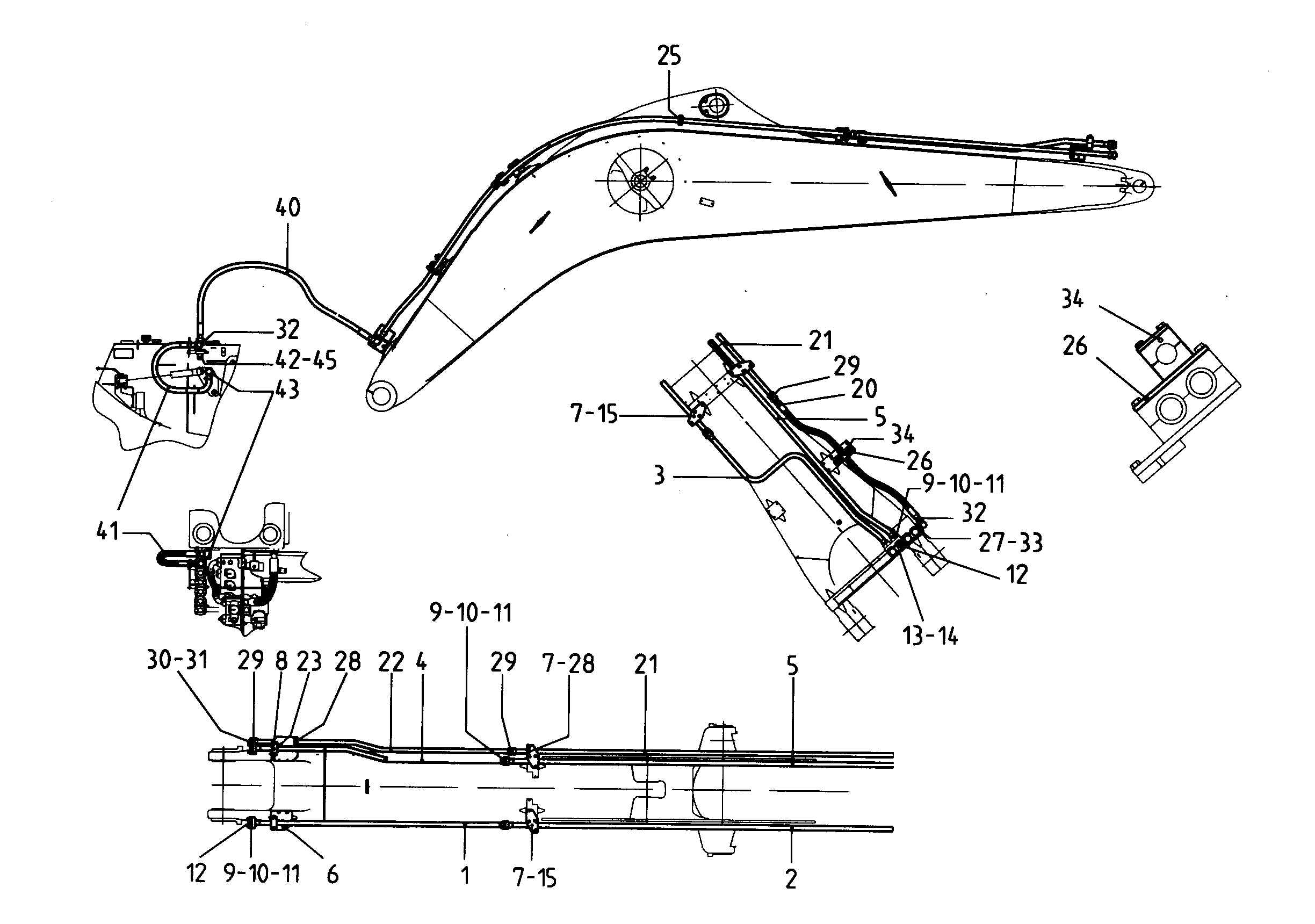 ПРОВОДКА МОНТАЖ AHS 9827957 LIEBHERR