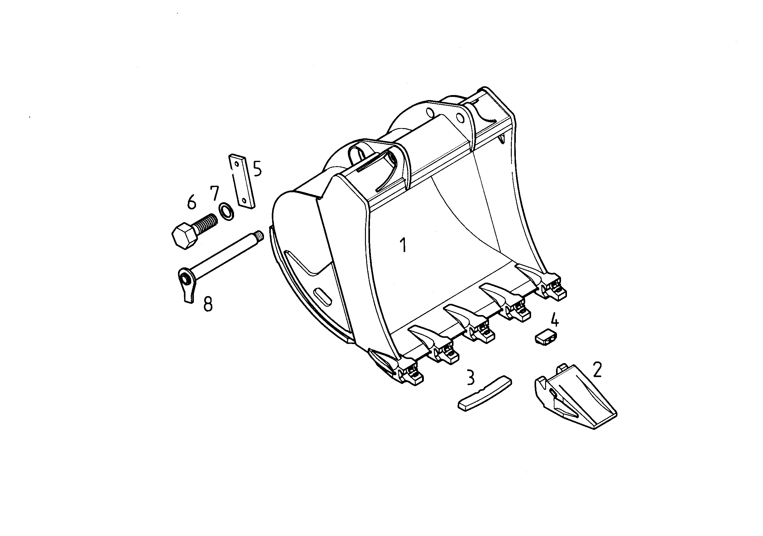 ЛОПАТА ОБРАТНАЯ 1850mm 2,8m³ 9695265 LIEBHERR