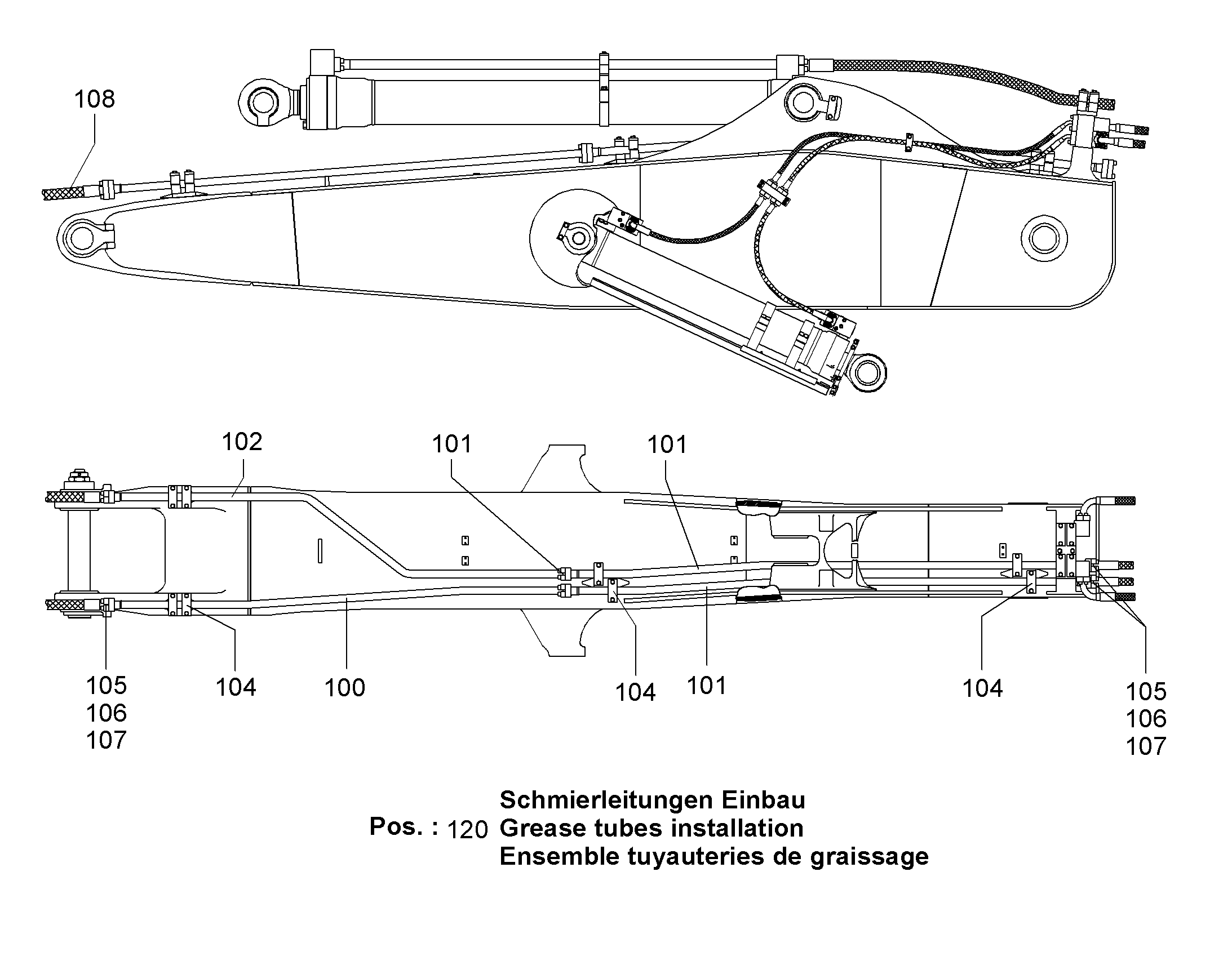 СМАЗОЧНЫЕ ЛИНИИ УСТАНОВКА 9805771 LIEBHERR