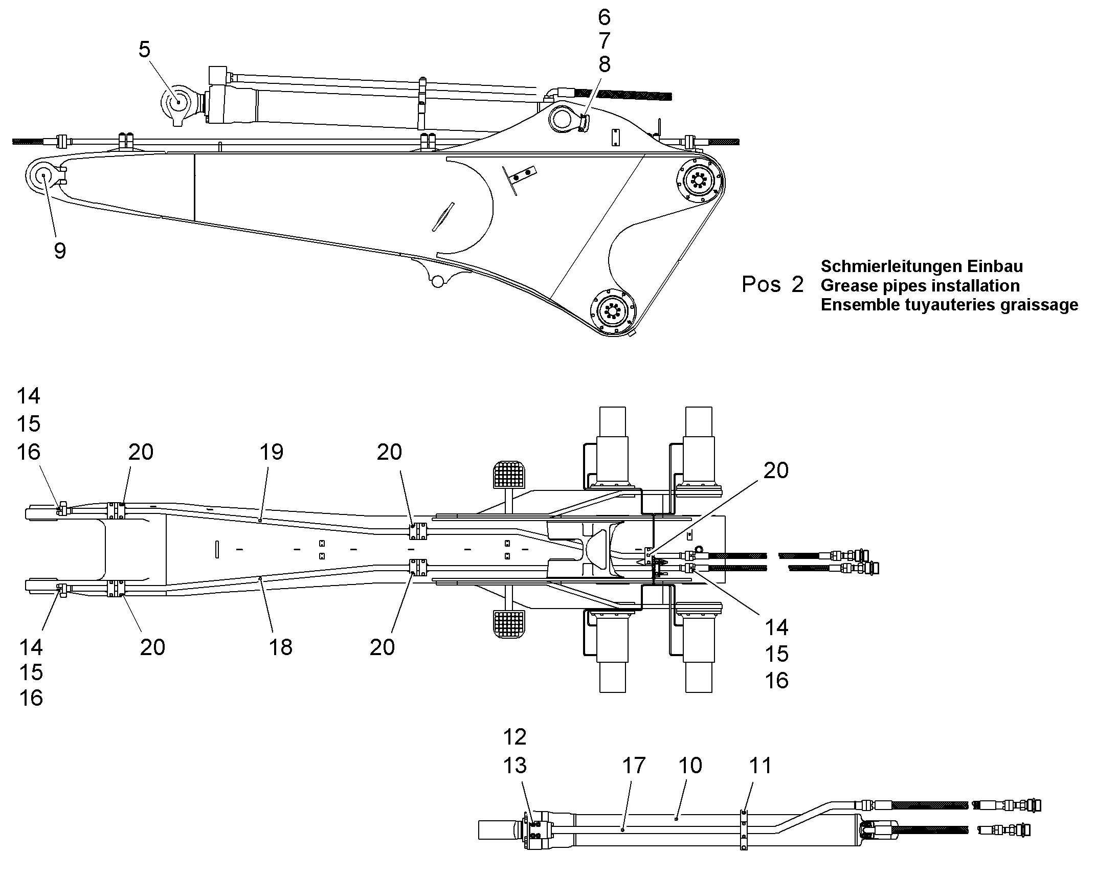 СМАЗОЧНЫЕ ЛИНИИ УСТАНОВКА 9896334 LIEBHERR