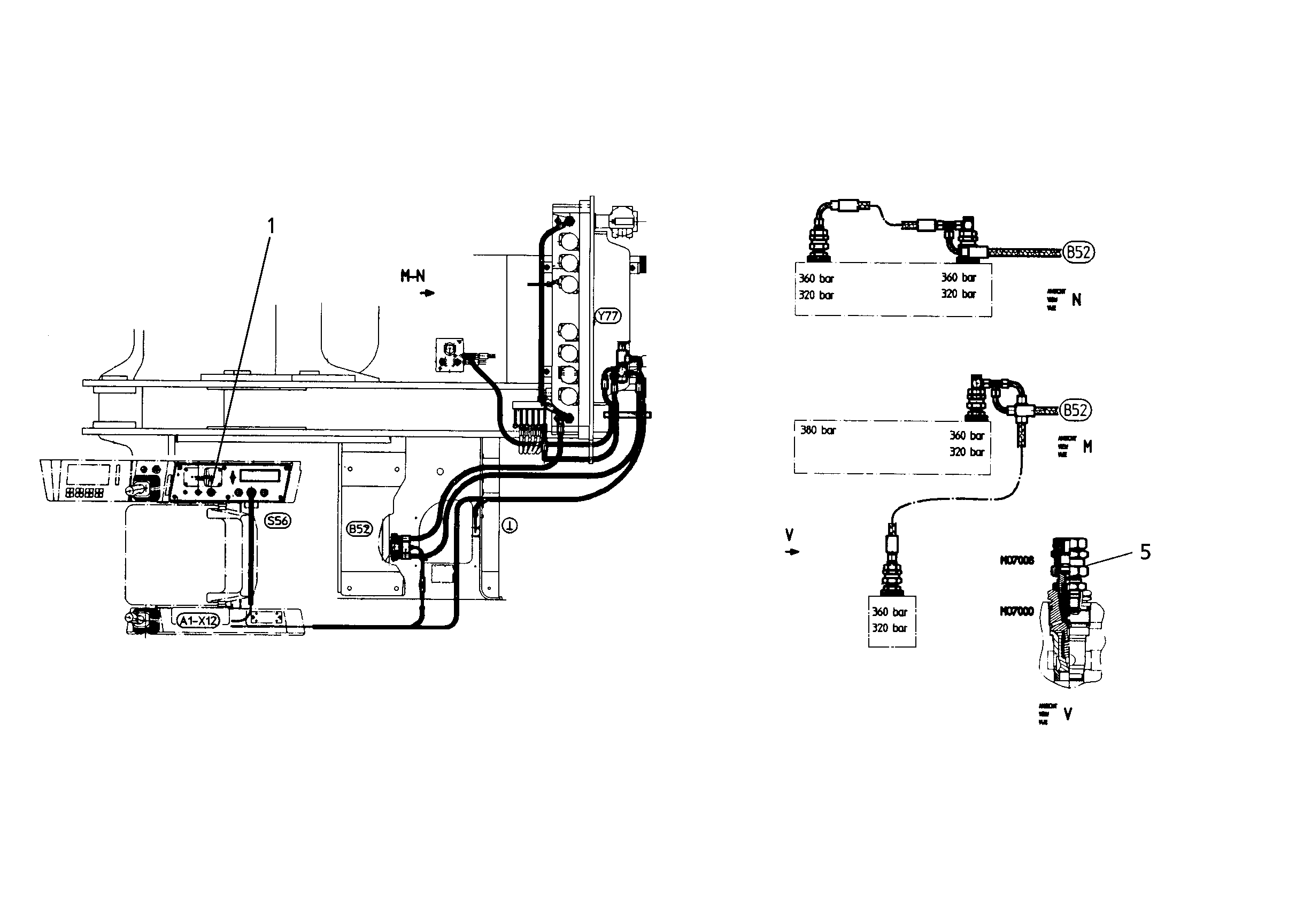 СЕКЦИЯ ПОДКЛ. ДАВЛ. - ПОДЪЕМ 9384212 LIEBHERR