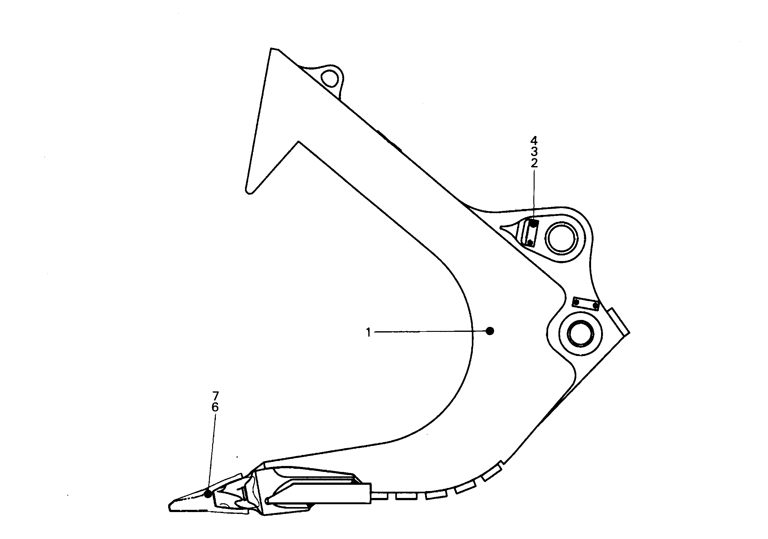 КОВШ ОТКИДНОЙ 2600mm 4m³ 9693180 LIEBHERR