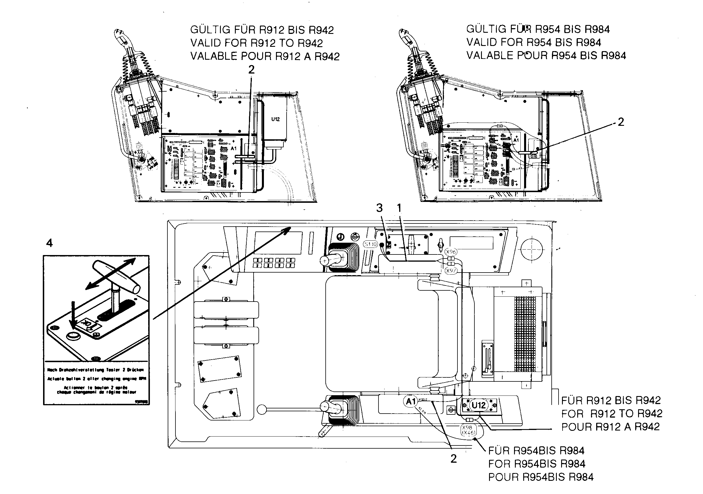 НАКЛ. УСТАНОВКА ЧИСЛА ОБОРОТОВ DREHZAHLVERSTELLUNG 9397898 LIEBHERR