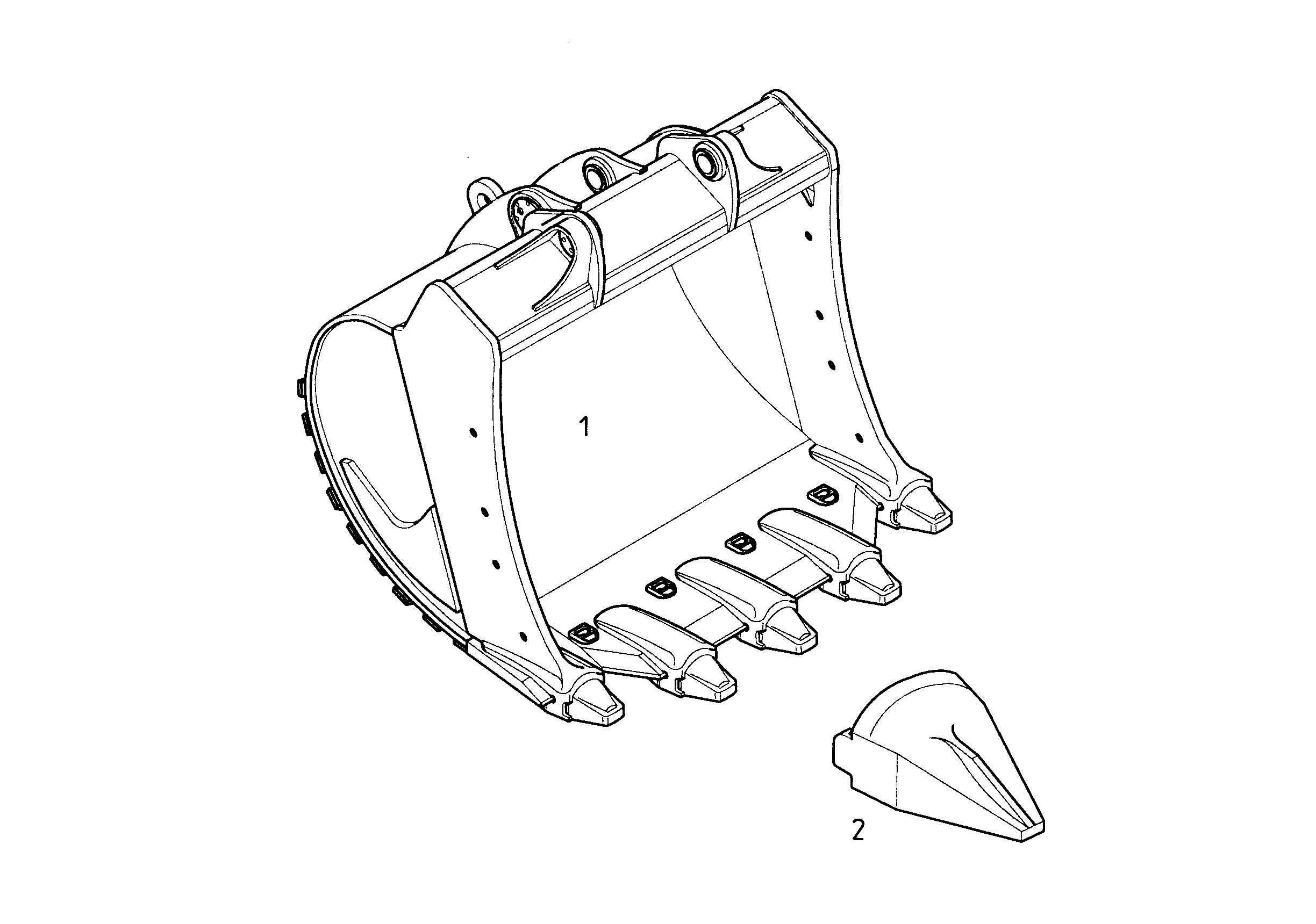ЛОПАТА ОБРАТНАЯ HDV 2250mm 5,1m³ 9695296 LIEBHERR