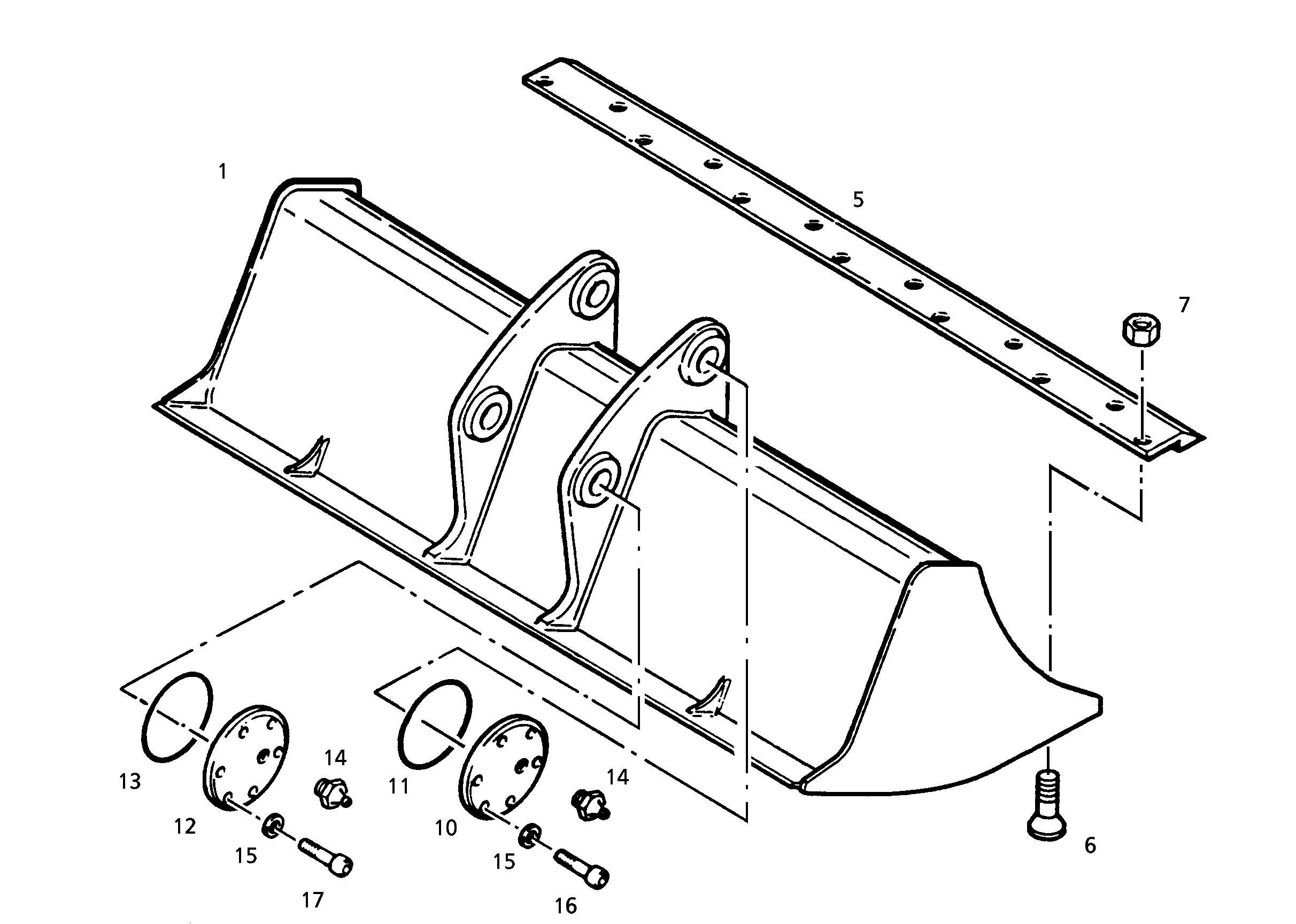 КОВШ КАНАВООЧИСТИТЕЛЯ 2000mm 0,7m³ 9686252 LIEBHERR