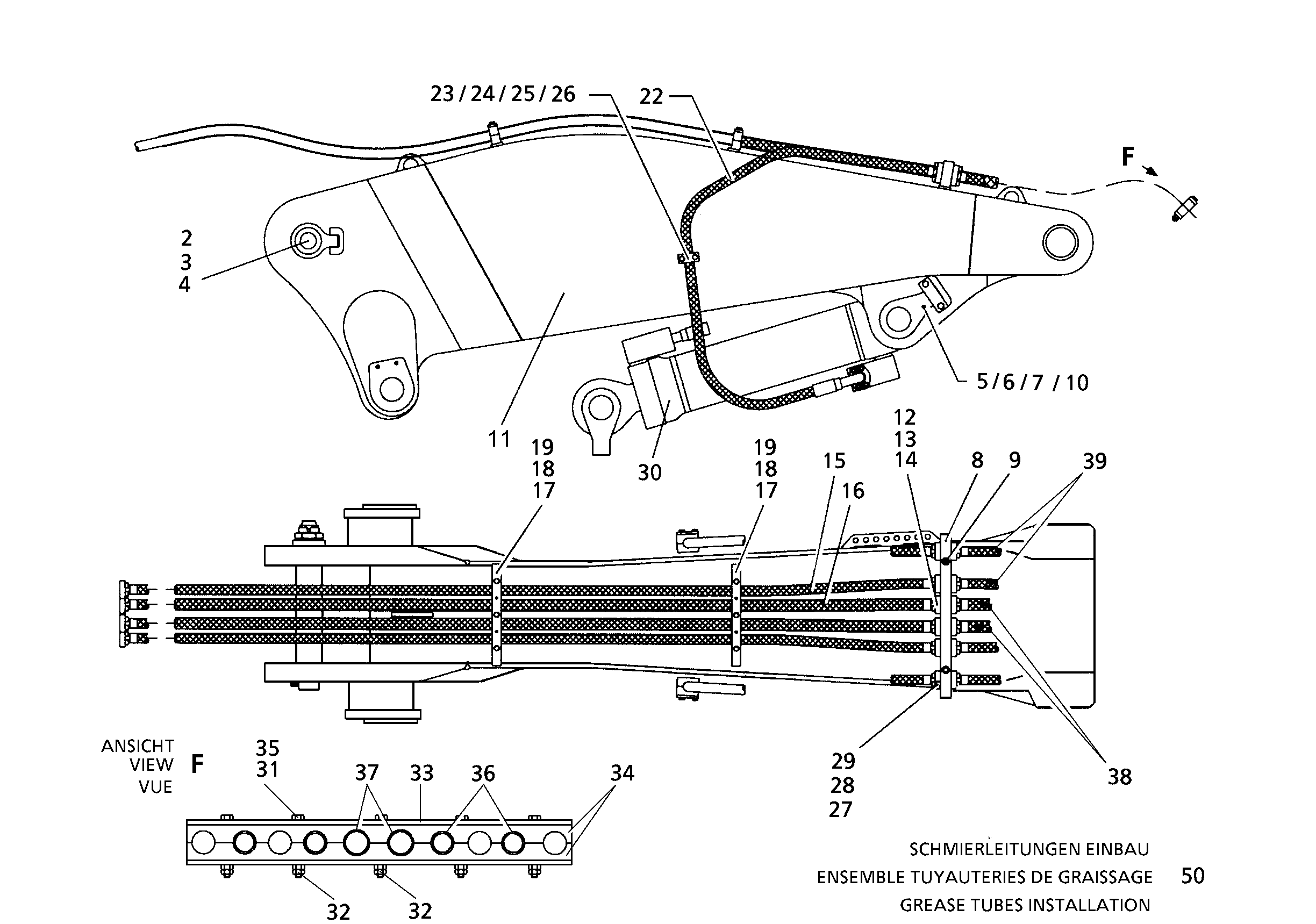 СМАЗОЧНЫЕ ЛИНИИ УСТАНОВКА 9692156 LIEBHERR