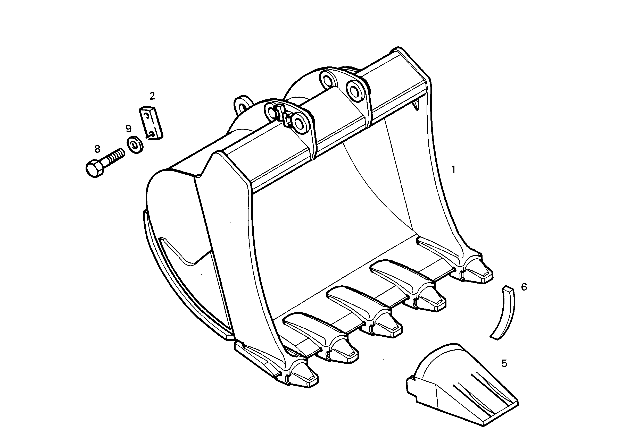 ЛОПАТА ОБРАТНАЯ HD 1400mm 1,2m³ 9691307 LIEBHERR