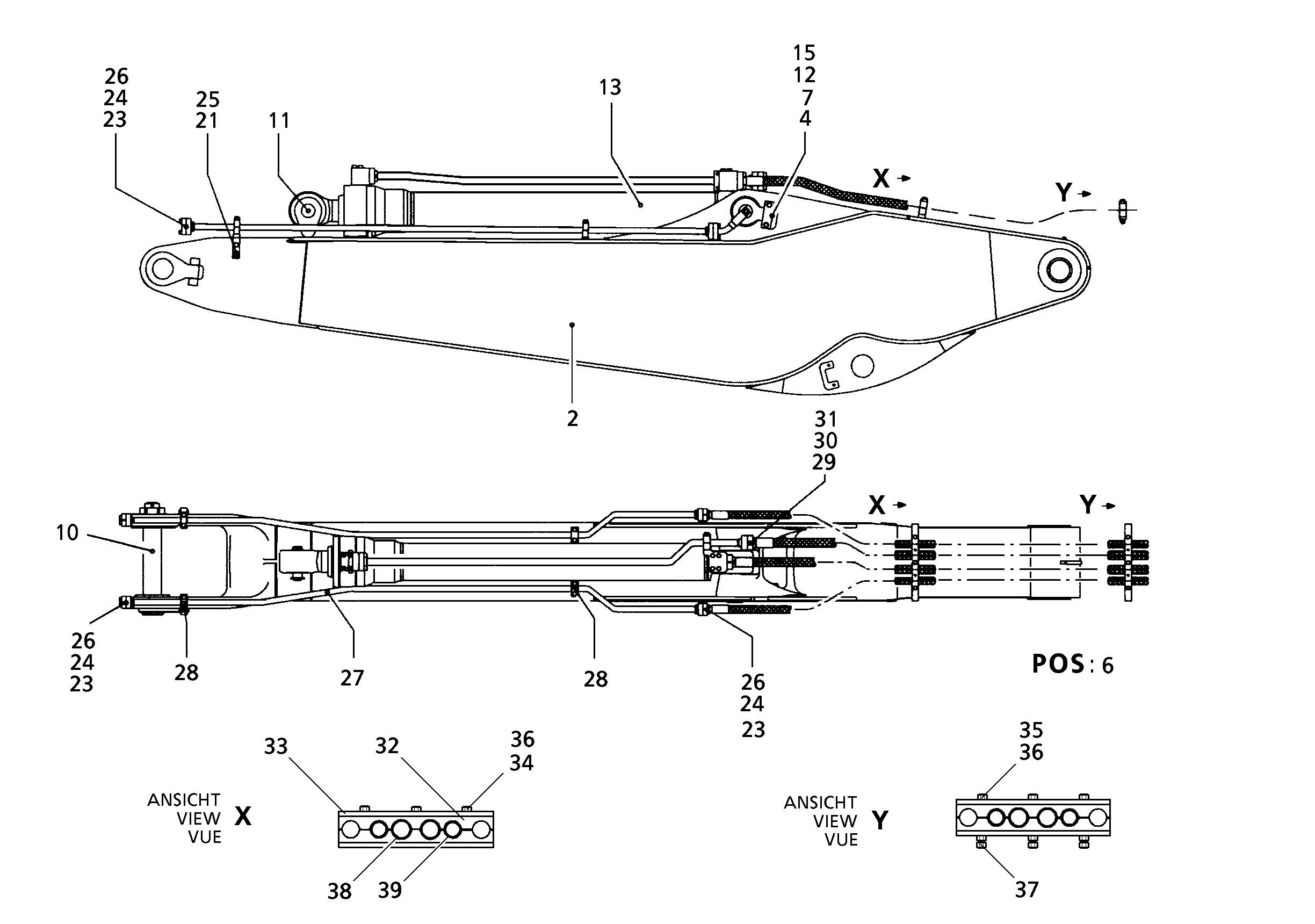 БОЛТ 100X300X285 9305617 LIEBHERR