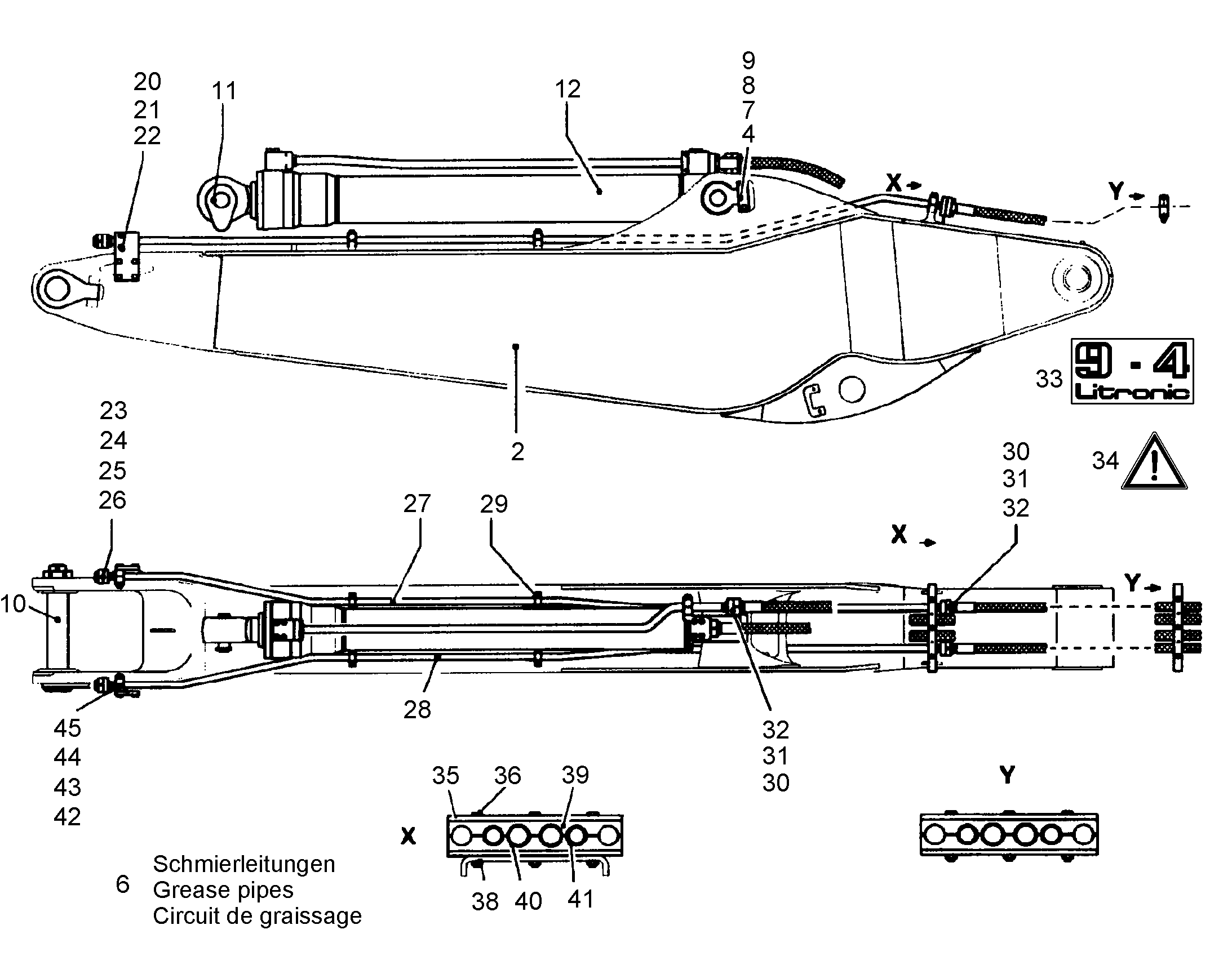 СМАЗОЧНЫЕ ЛИНИИ УСТАНОВКА 9696569 LIEBHERR