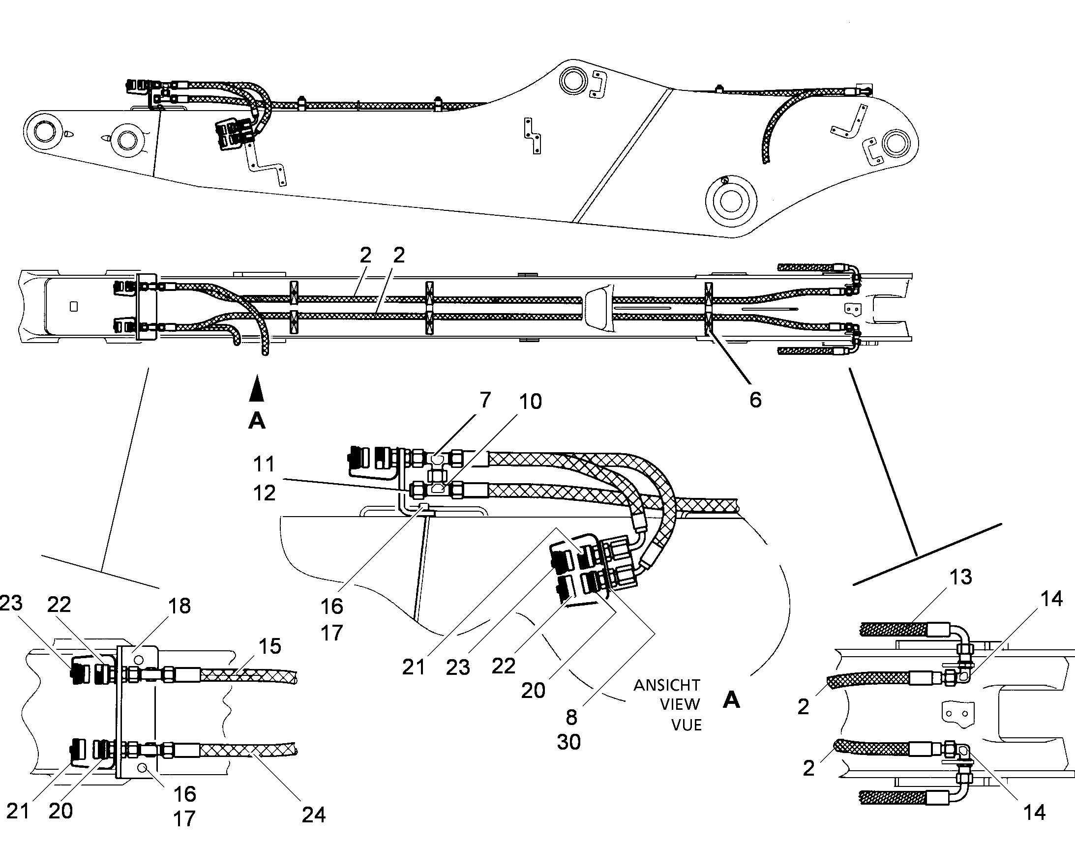 ПРОВОДКА ПРИВОД ГРЕЙФЕРА 9695690 LIEBHERR
