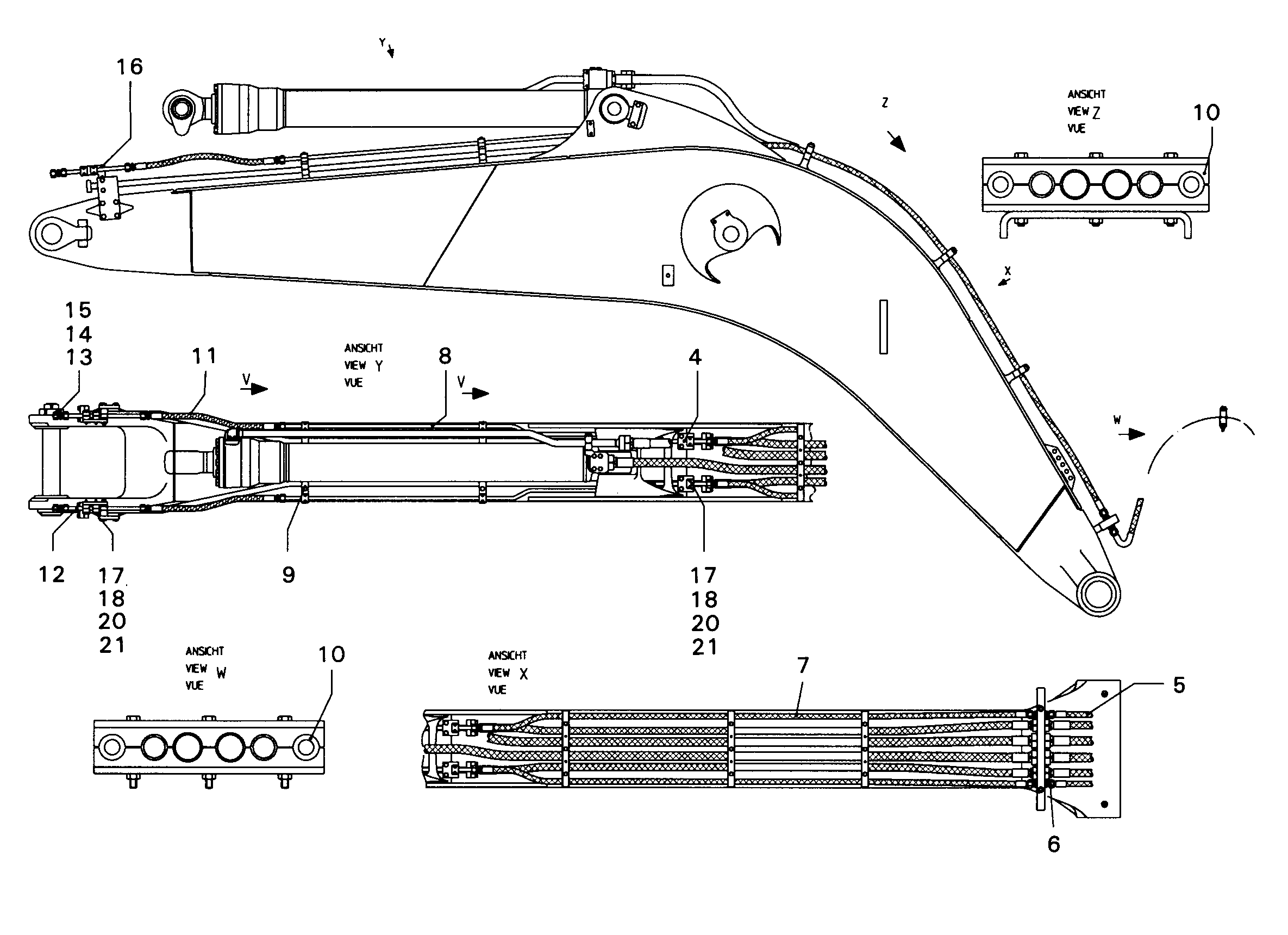 ПРОВОДКА МОНТАЖ AHS 9695719 LIEBHERR