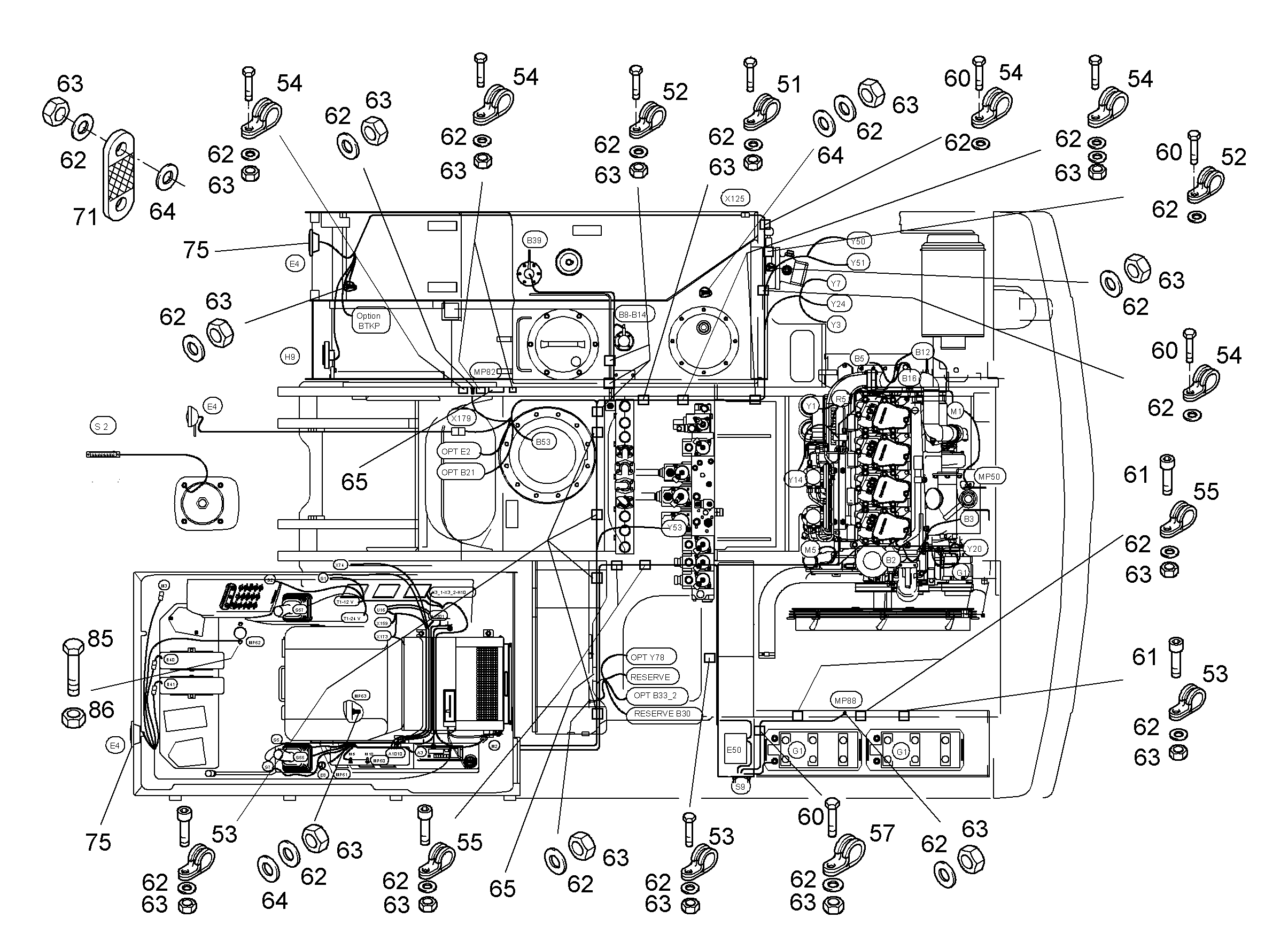 БОЛТ ПОГРУЖНОЙ ISO 7046 M5X20 4.8 H E2J 4901907 LIEBHERR