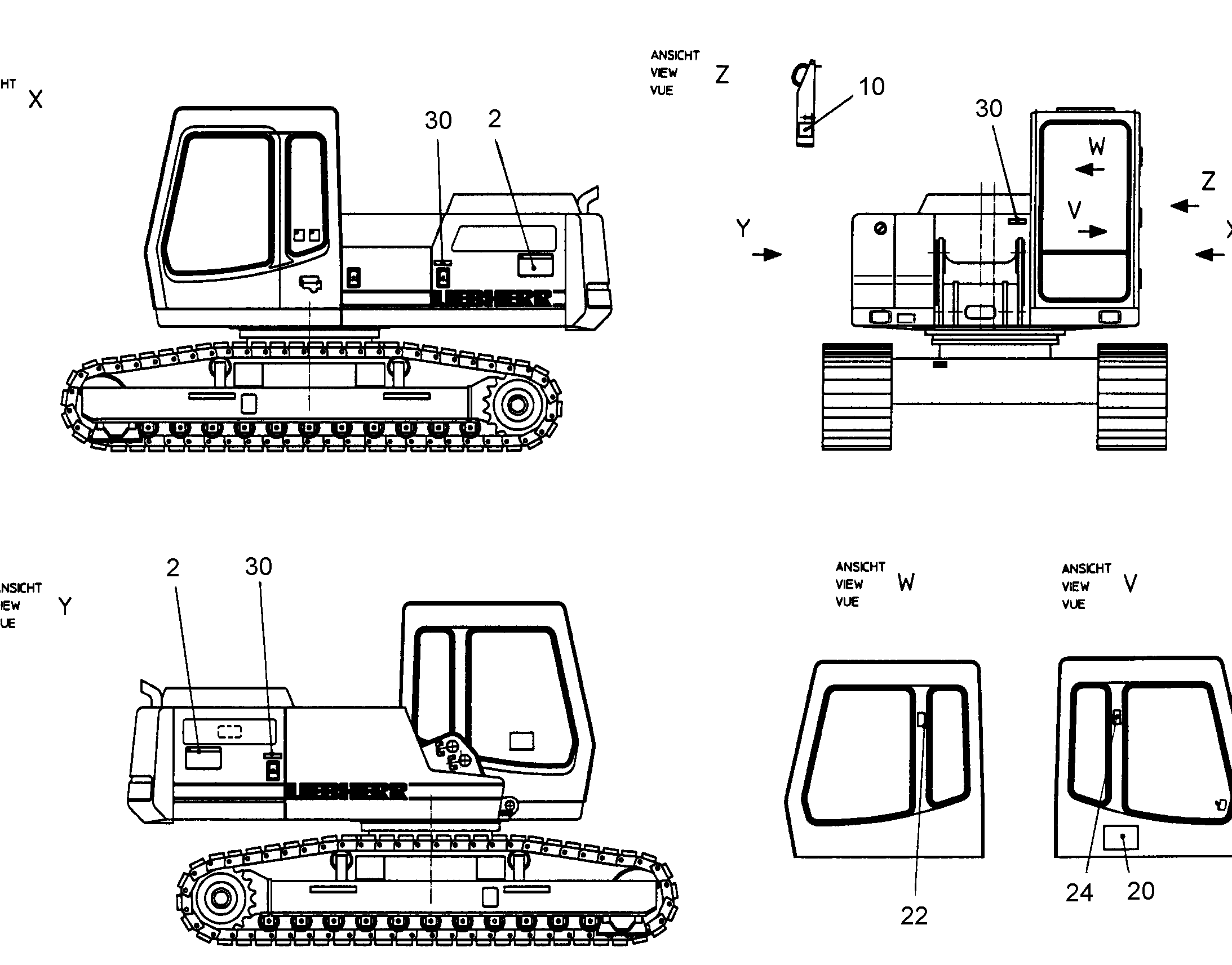 ЗНАК ПРЕДУПРЕЖДАЮЩИЙ SICHERUNGSHEBEL 60mmX120mm 9233068 LIEBHERR