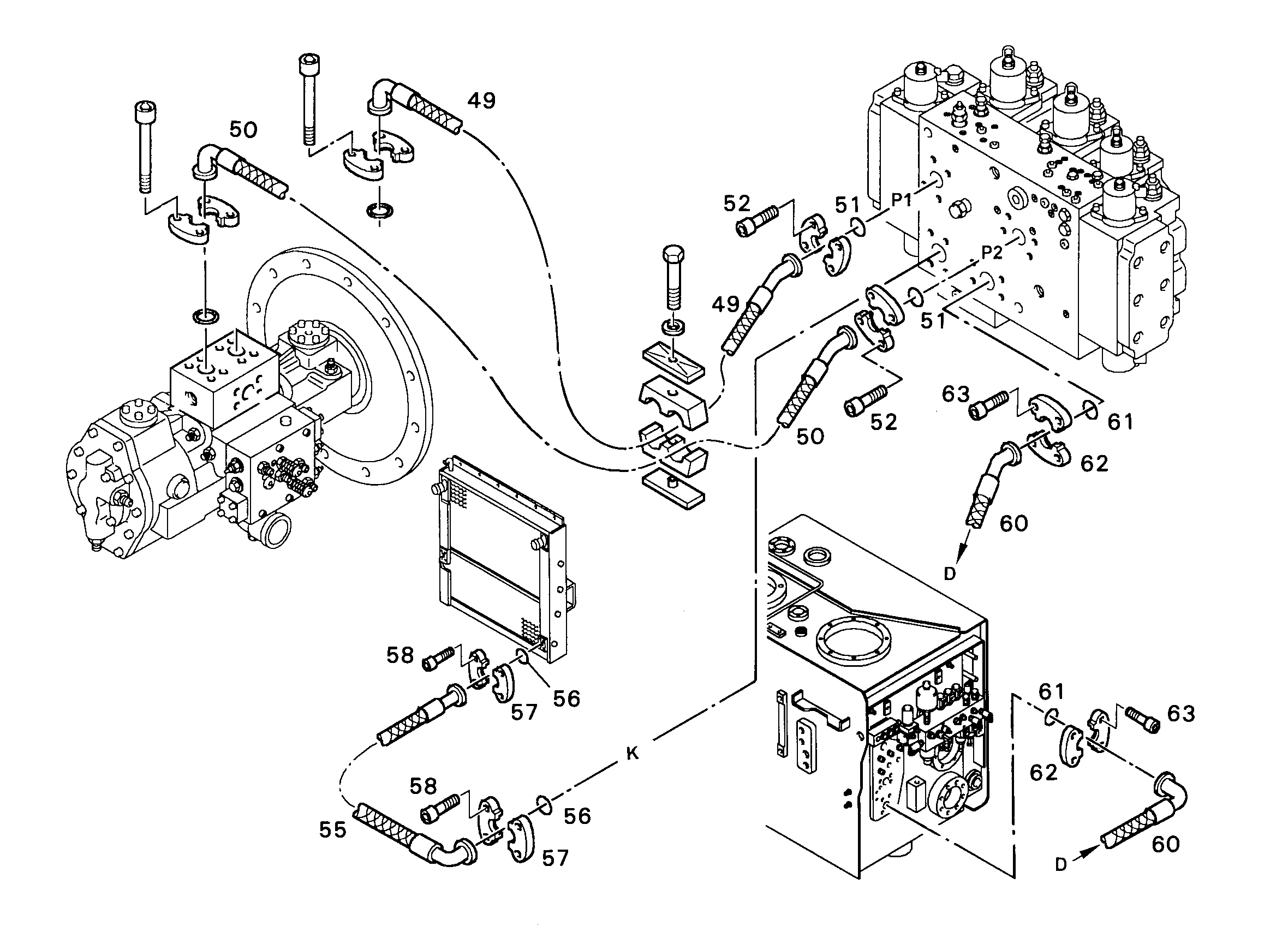 ШЛАНГ 25X1250 5614371 LIEBHERR
